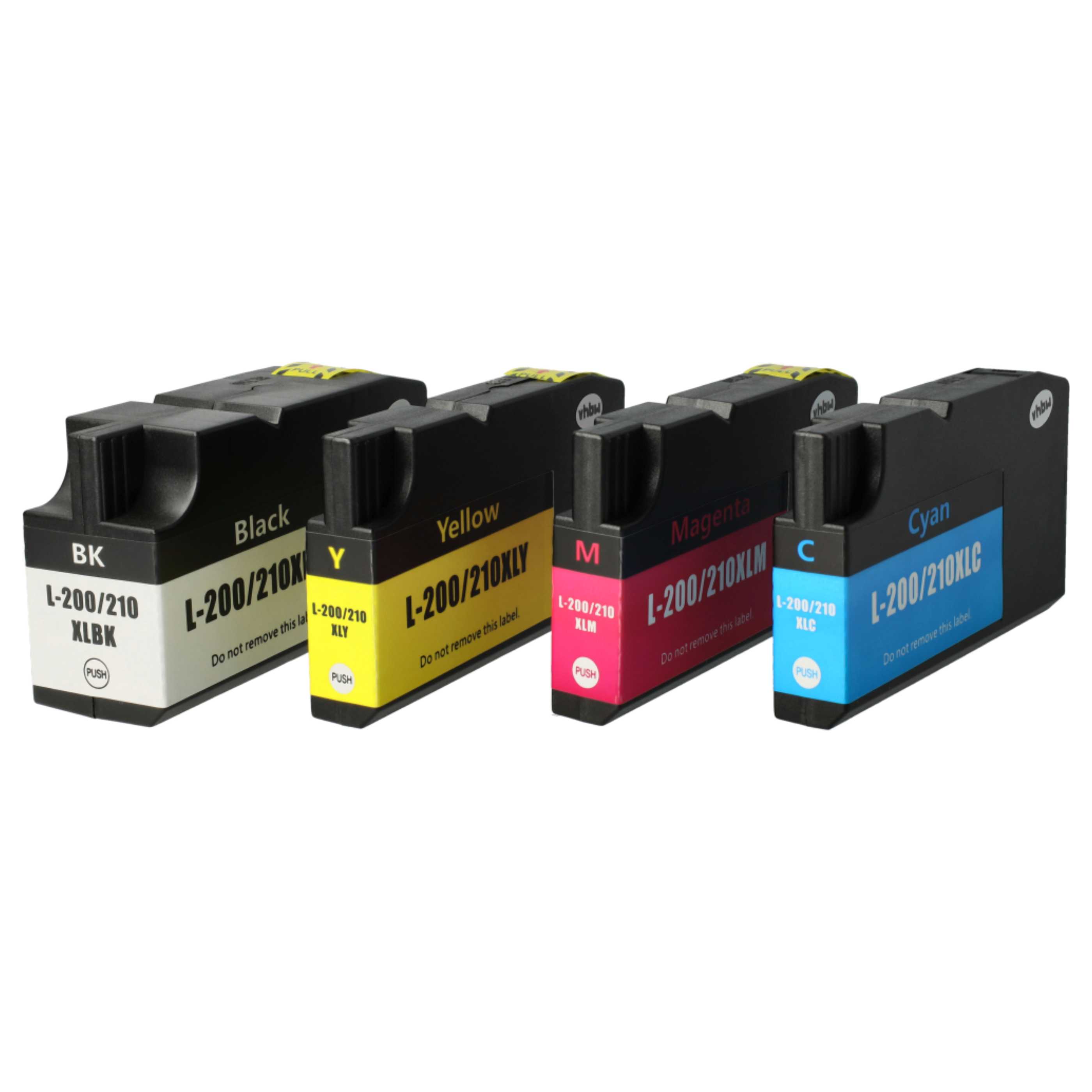 Set de 4x cartuchos de tinta reemplaza Lexmark 200XL para impresora - B/C/M/Y 185 ml + chip