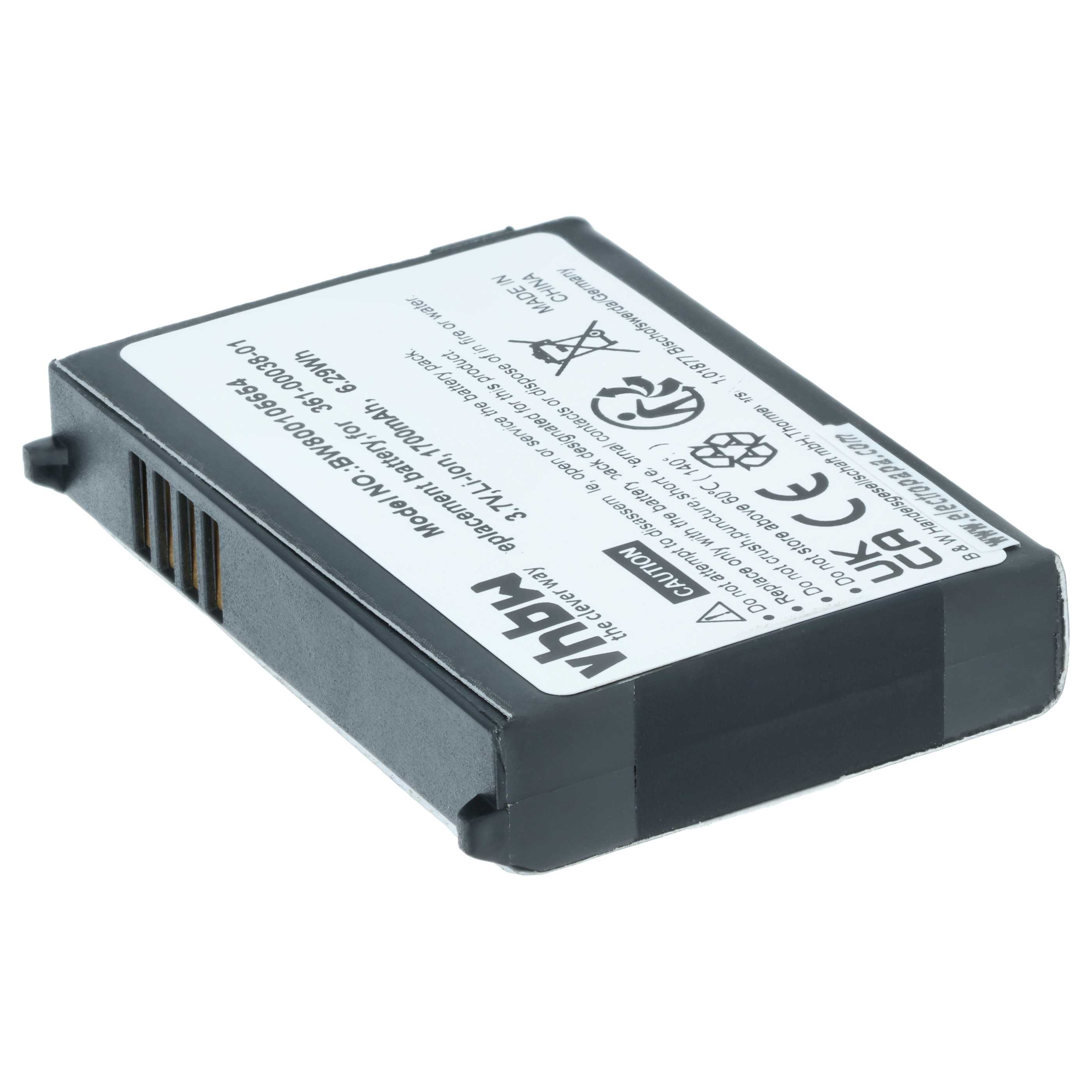Akumulator do nawigacji GPS zamiennik Garmin 361-00038-01, 010-11143-00 - 1700 mAh 3,7 V Li-Ion