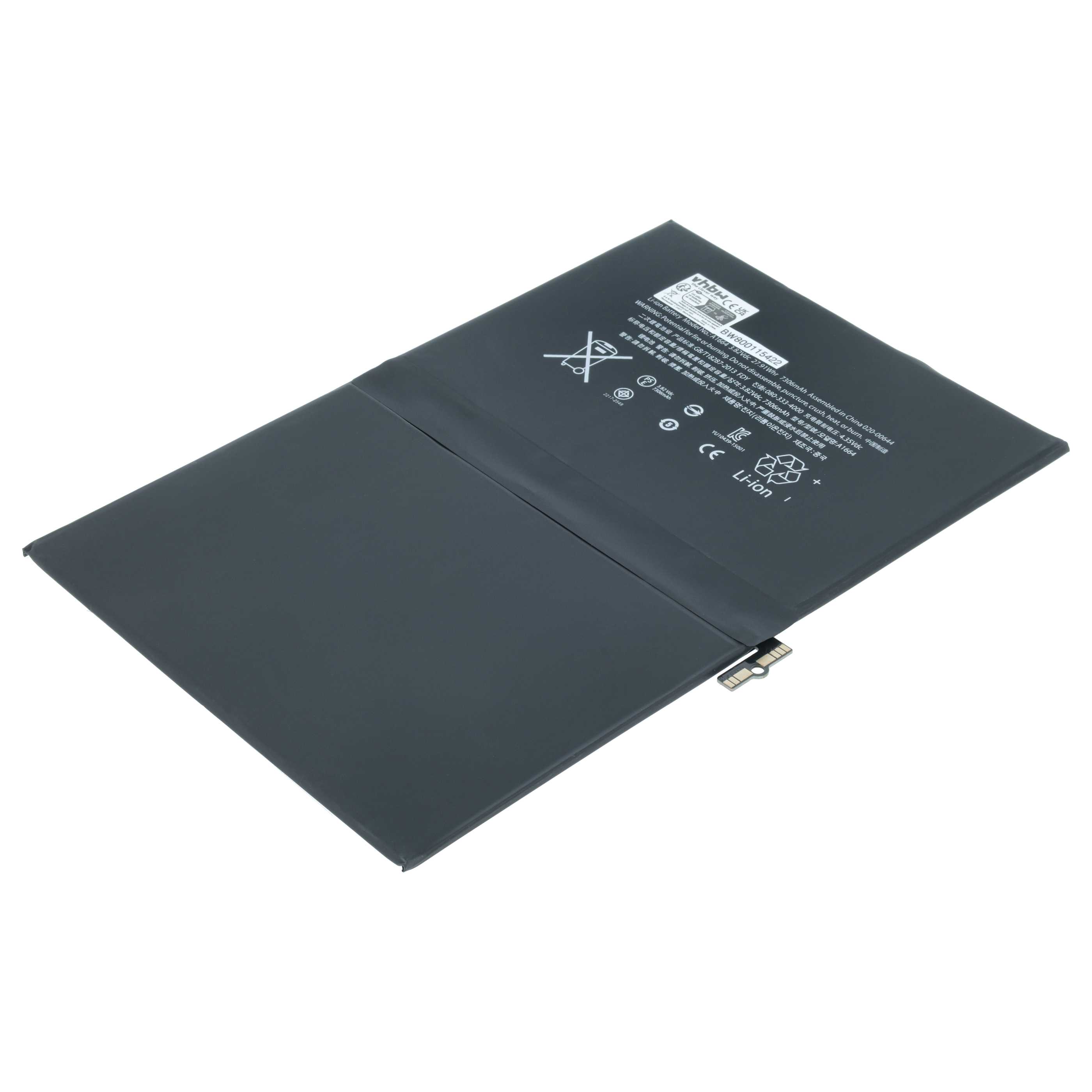 Tablet Battery Replacement for Apple A1664 - 7300 mAh 3.82 V Li-polymer