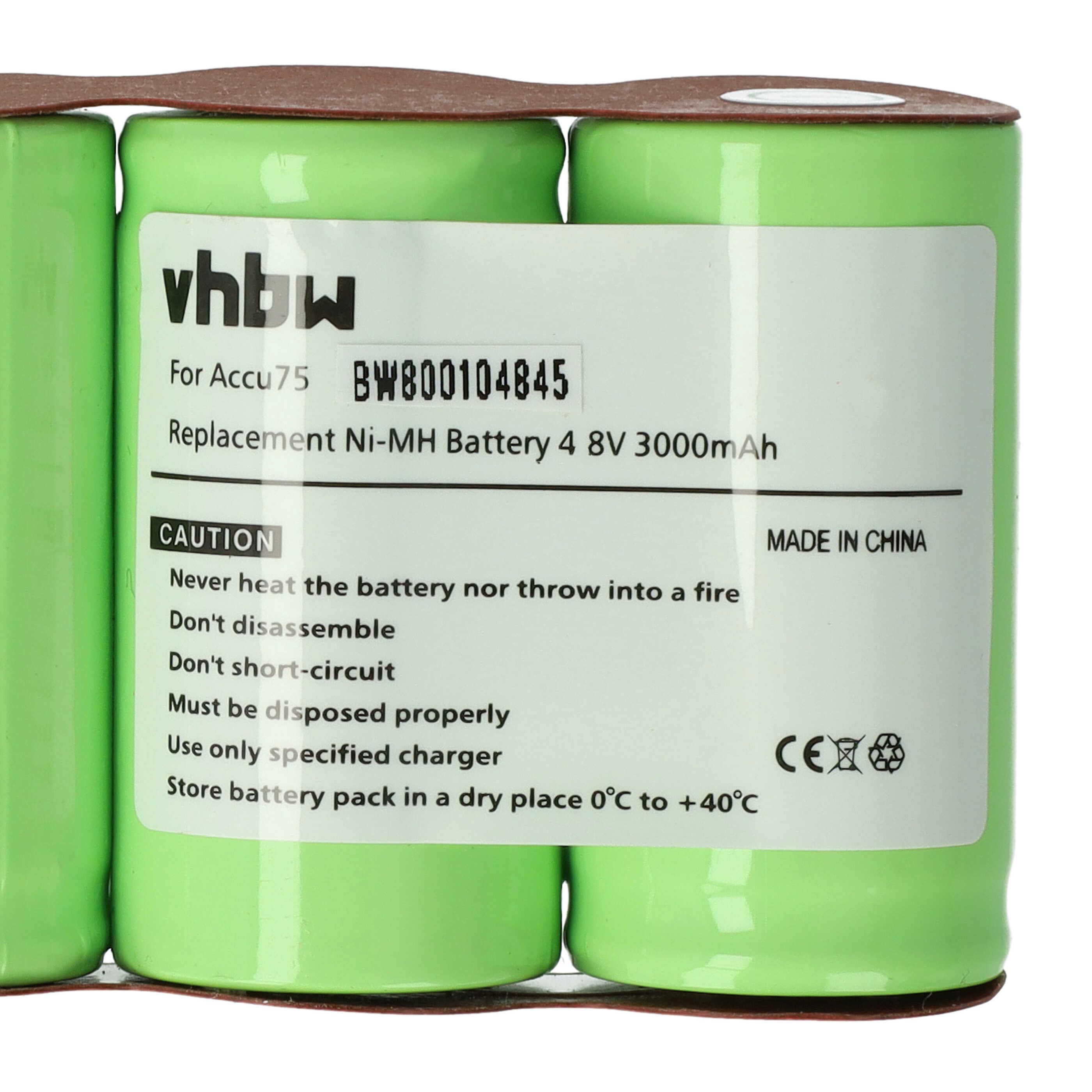 Batterie remplace Accu75 pour outil de jardinage - 3000mAh 4,8V NiMH