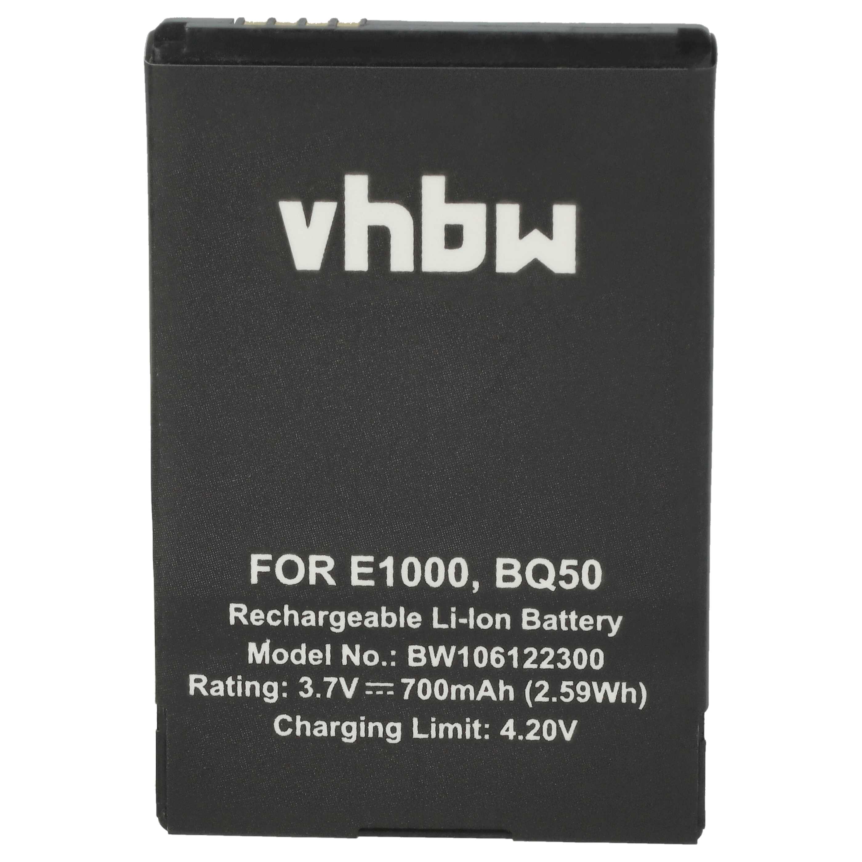 Akku als Ersatz für Motorola BA250, BQ50, CFNN1039, BT50, 77751, 77863, CFNN1037 - 700mAh 3,7V Li-Ion