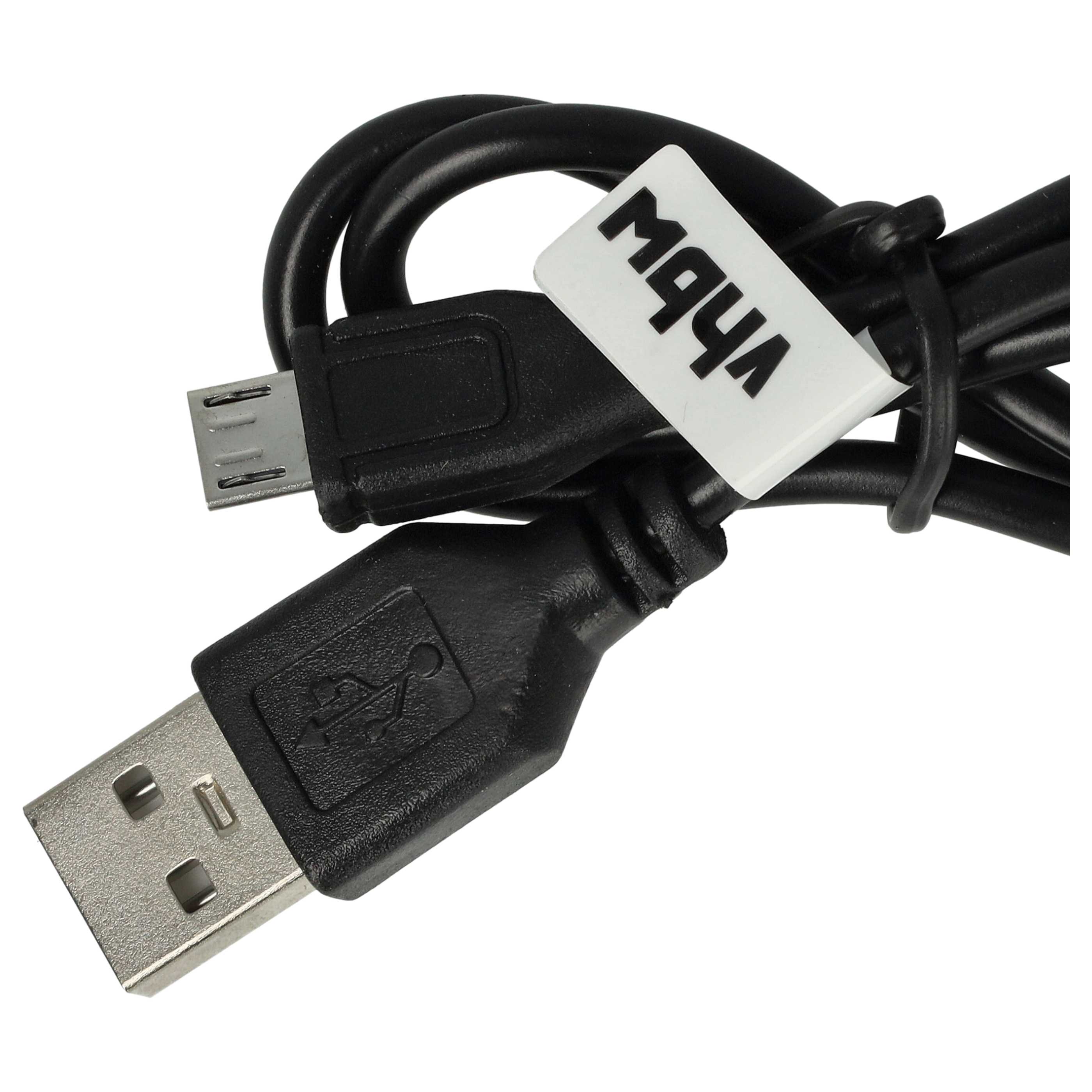 100x Micro-USB Cable USB Type A to Micro USB suitable for various devices - Black, 0.3 m