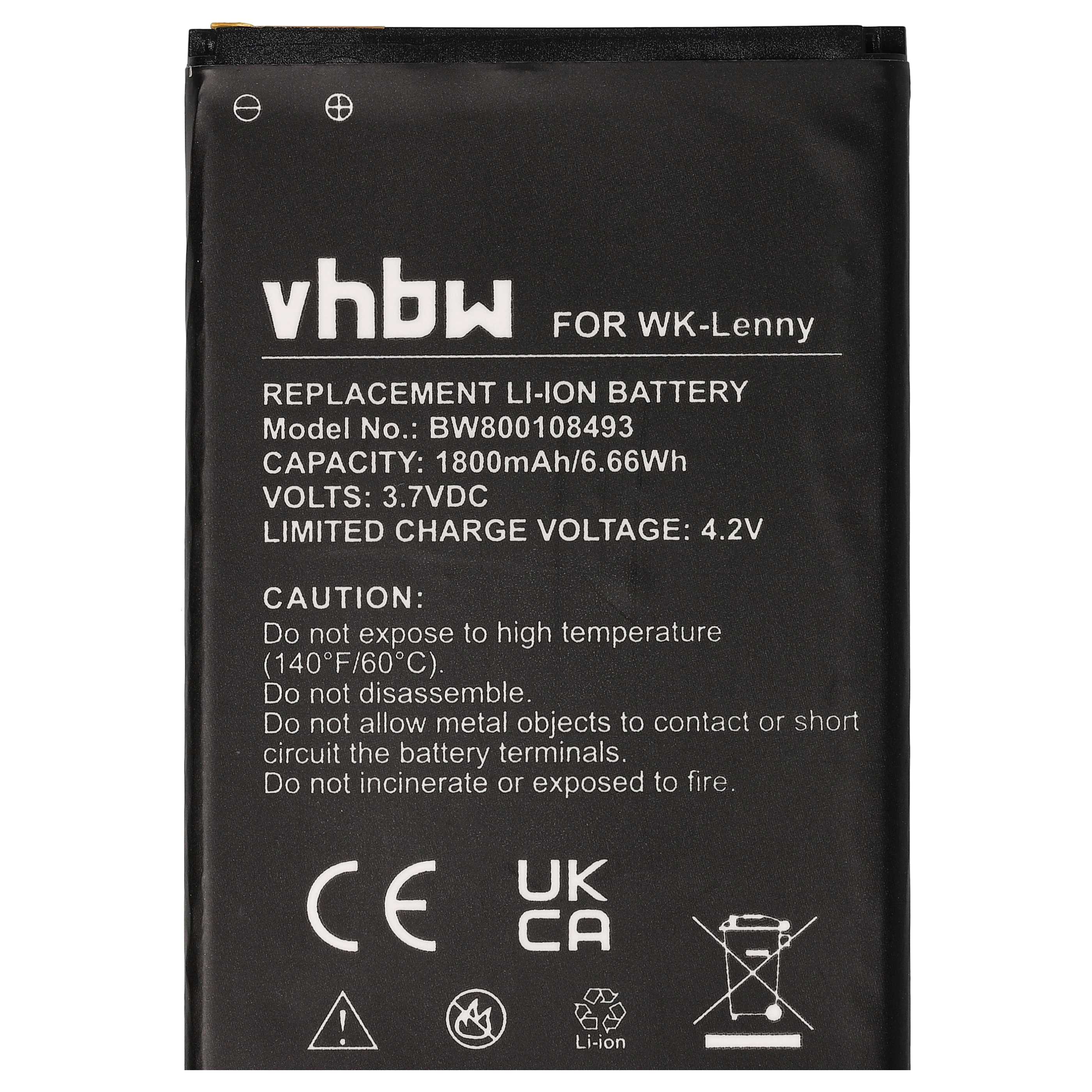 Akumulator do telefonu smartfona zamiennik Wiko 3702, 5030 - 1800 mAh 3,7 V Li-Ion