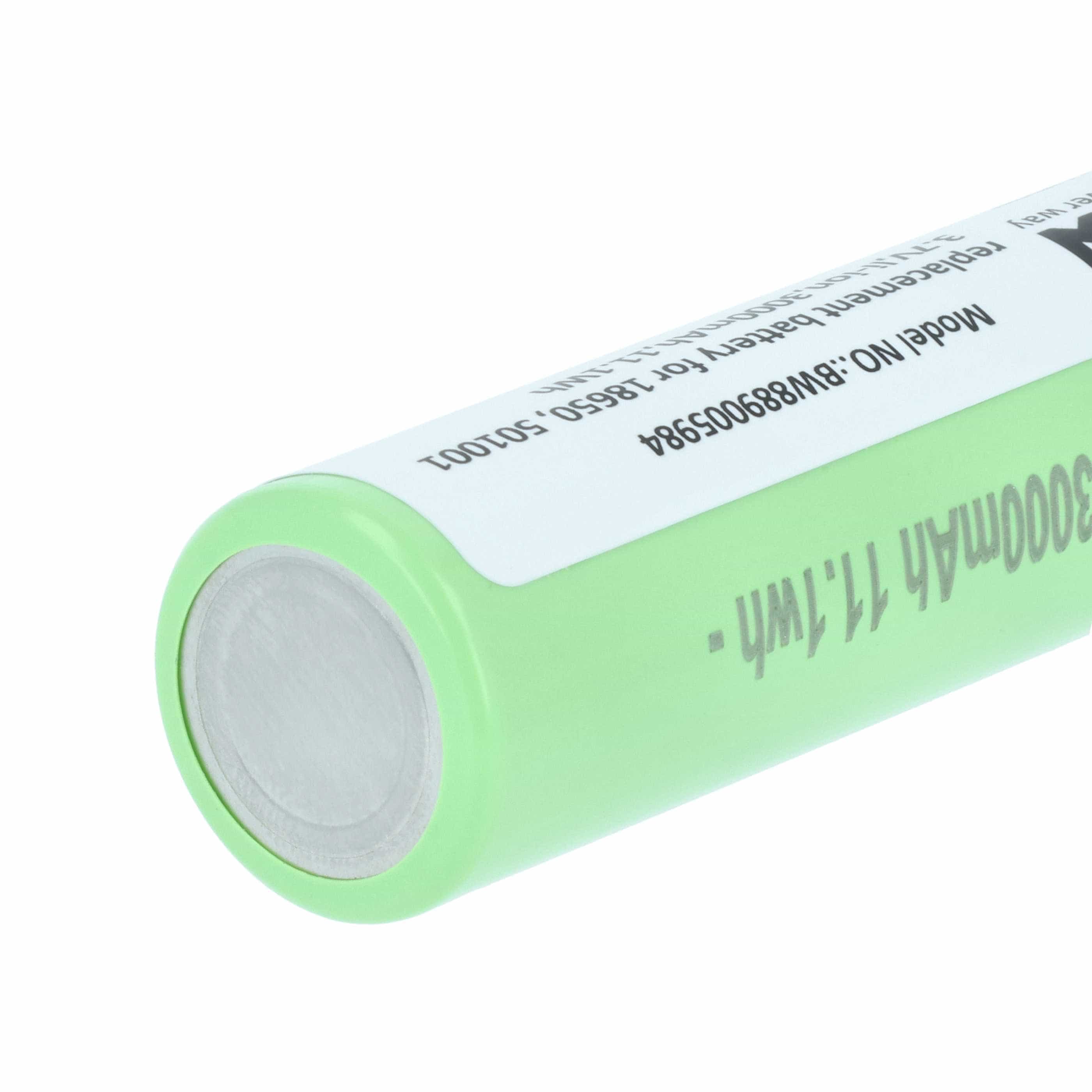 Torch - 5x Battery replaces Ledlenser 501001 - 3 Ah 3.7 V Li-Ion
