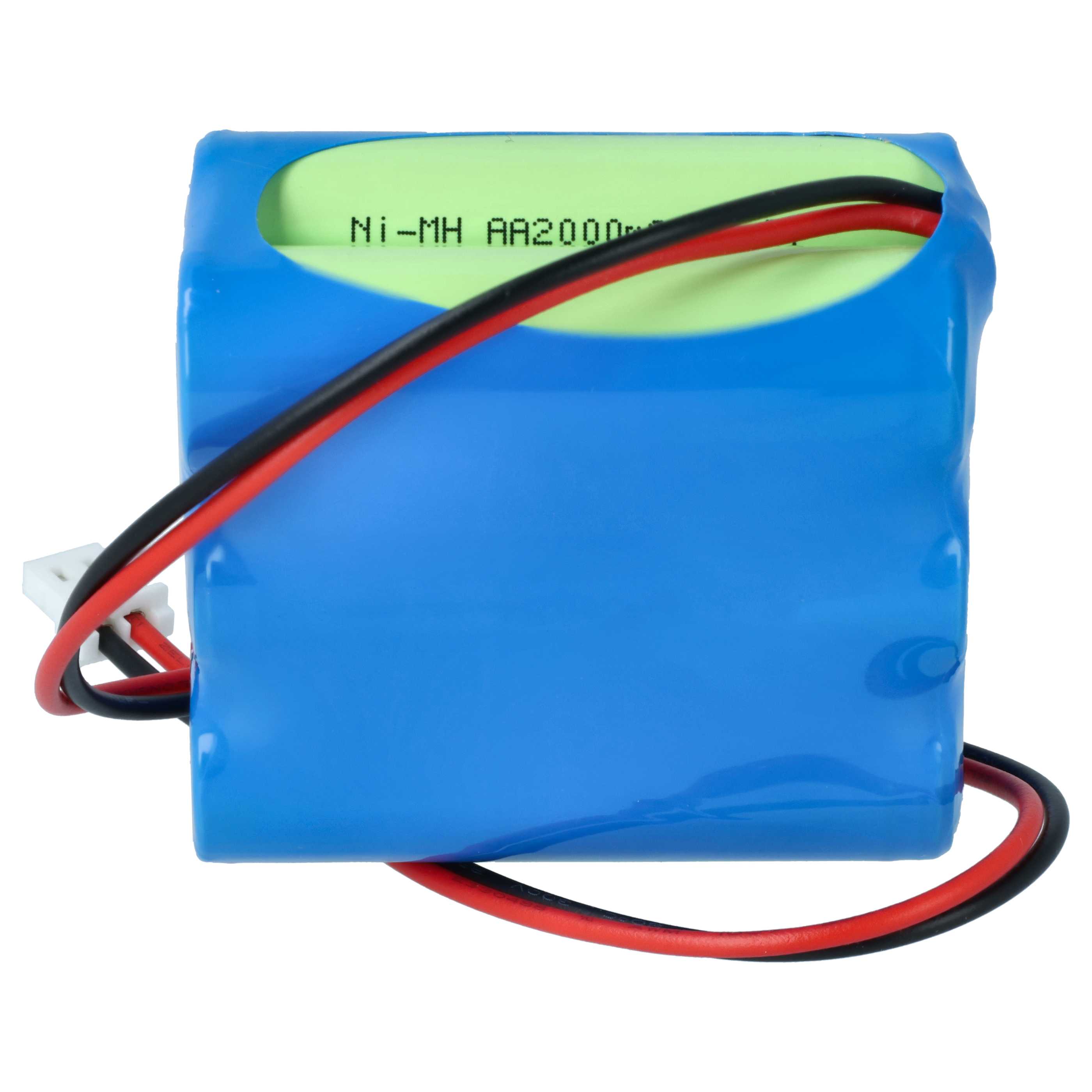2x Batteries remplace BT GP100AAS6YMX, GP130AAM6YMX pour centrale d'alarme Visonic - 2000mAh 7,2V NiMH