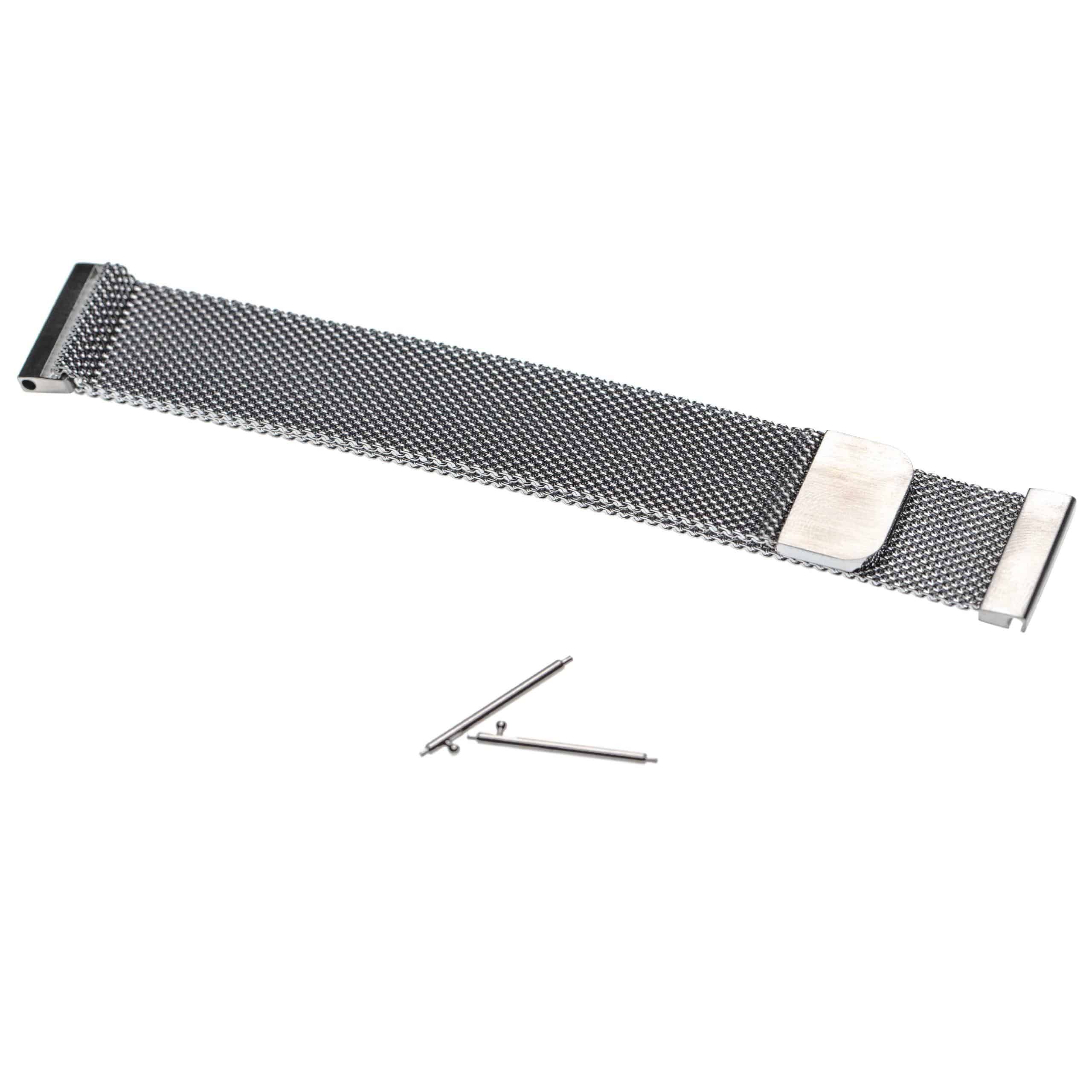 Armband für Garmin Forerunner Smartwatch - Bis 191 mm Gelenkumfang, Edelstahl, silber