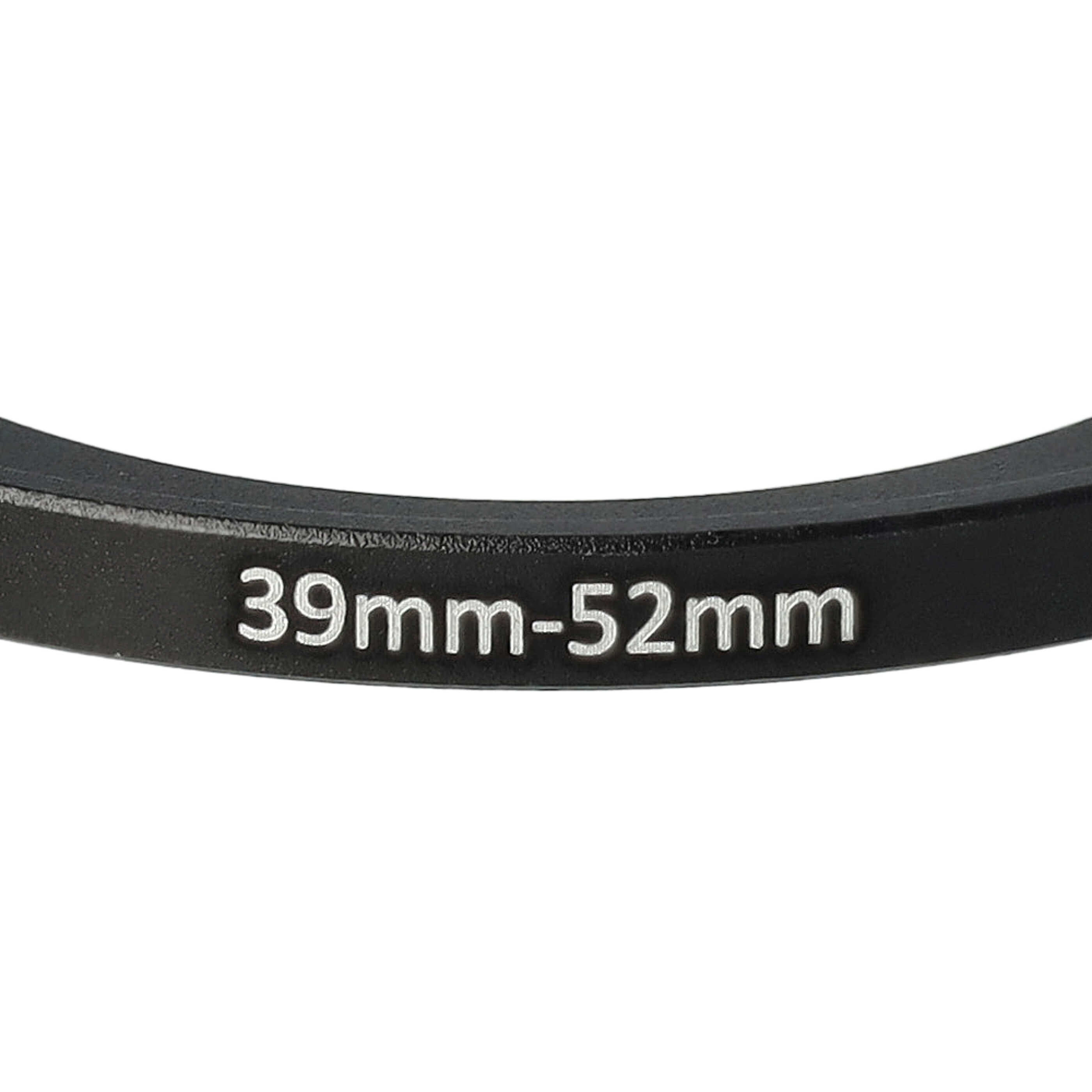 Step-Up-Ring Adapter 39 mm auf 52 mm passend für diverse Kamera-Objektive - Filteradapter