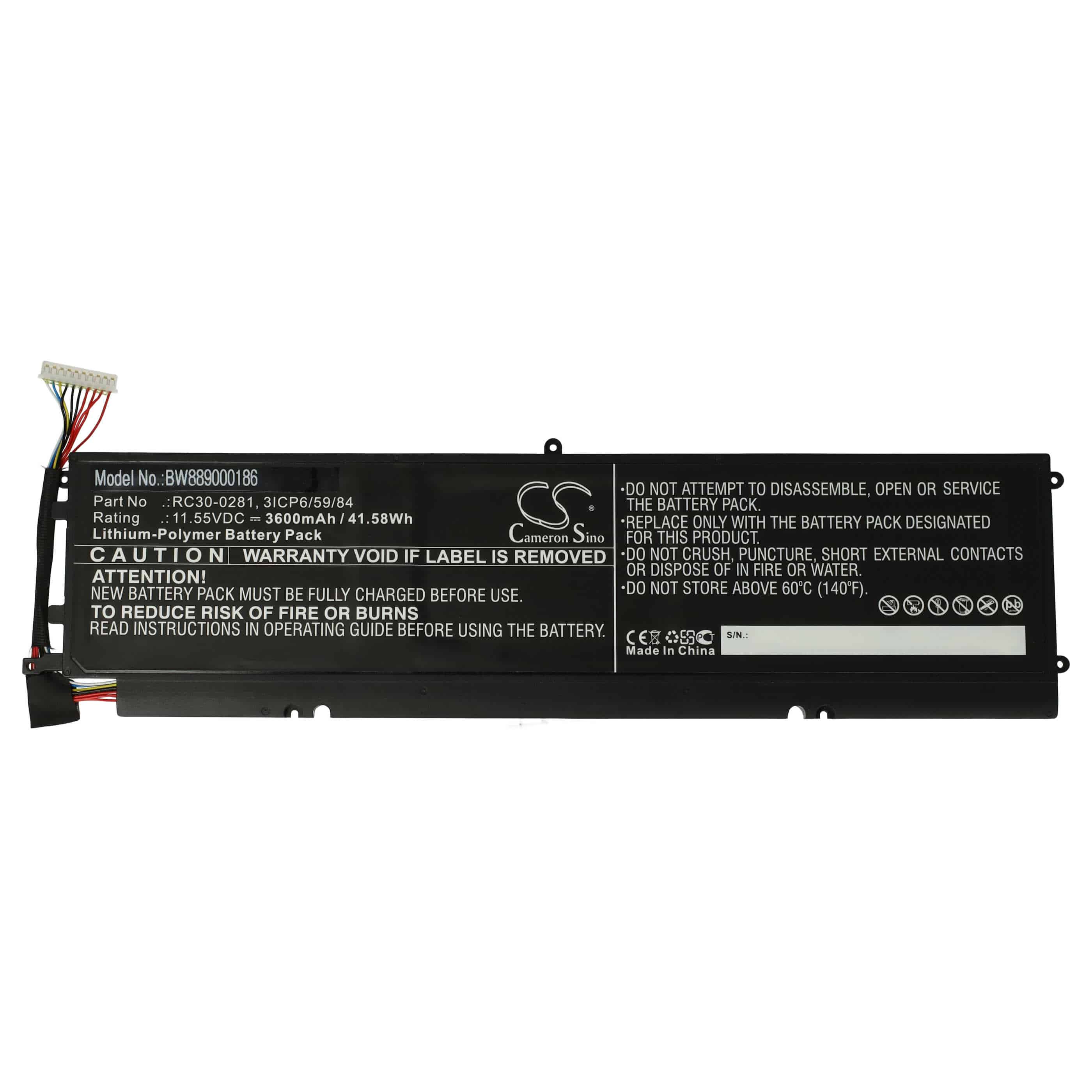 Akumulator do laptopa zamiennik Razer 3ICP6/59/84, RC30-0281 - 3600 mAh 11,55 V LiPo