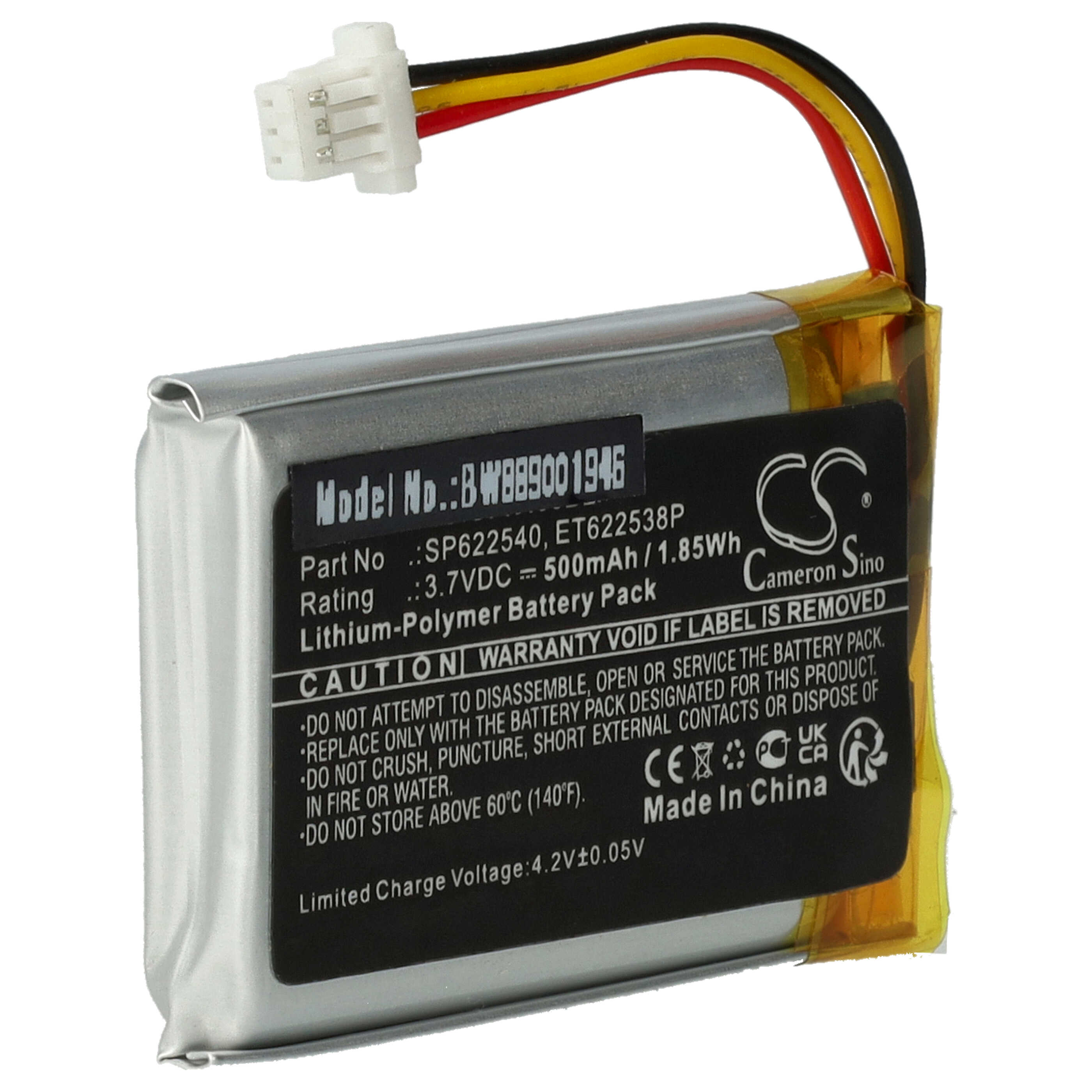 Battery replaces Opticon ET622538P, SP622540 for Opticon Barcode Scanner POS - 500 mAh 3.7 V