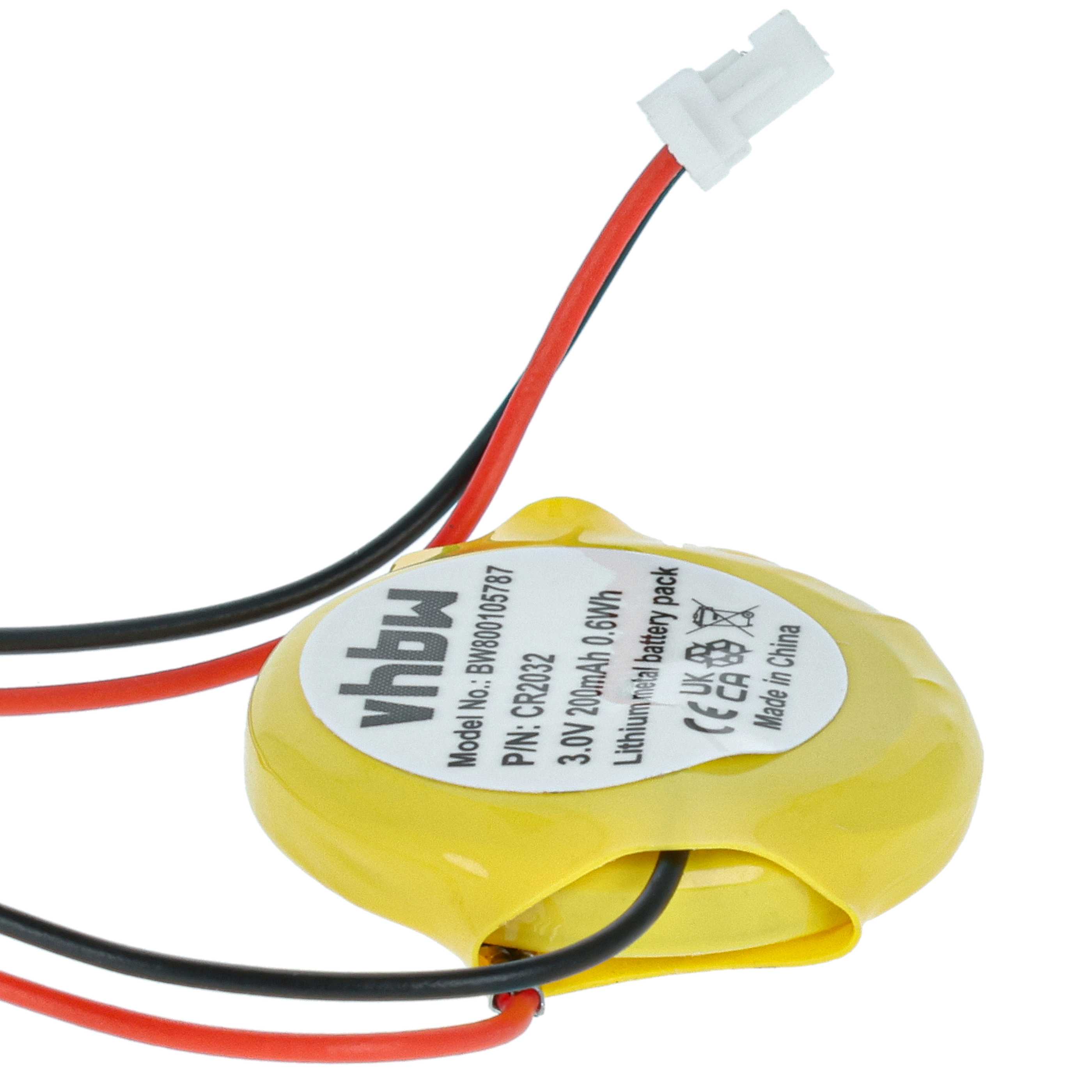 Batería reemplaza 02K6486, 02K6502, 152605-003, CR2032 para ordenador portátil - 200 mAh 3 V Li-Ion