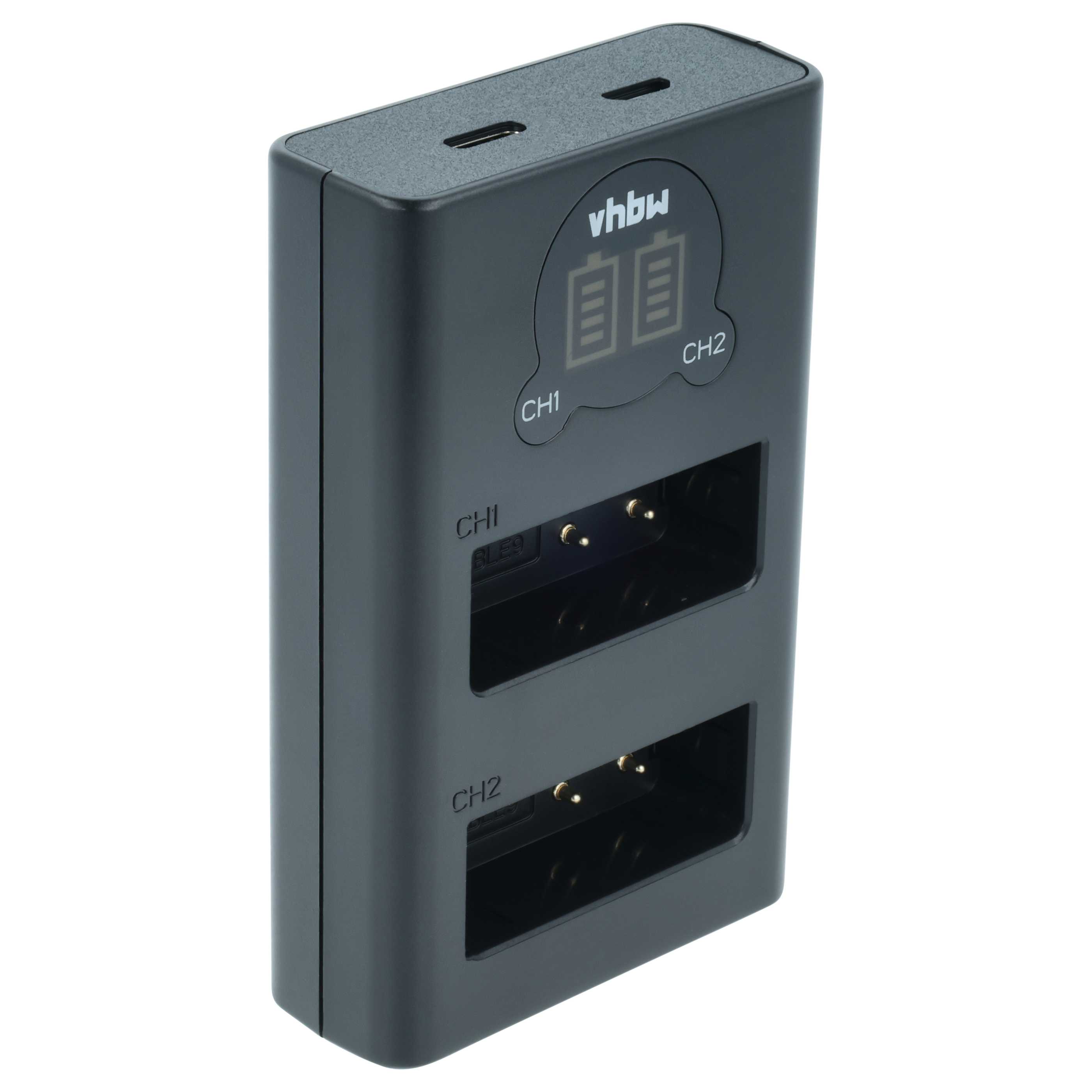Battery Charger USB-C + Cable USB-C suitable for Leica, Panasonic Lumix Digital Camera etc.