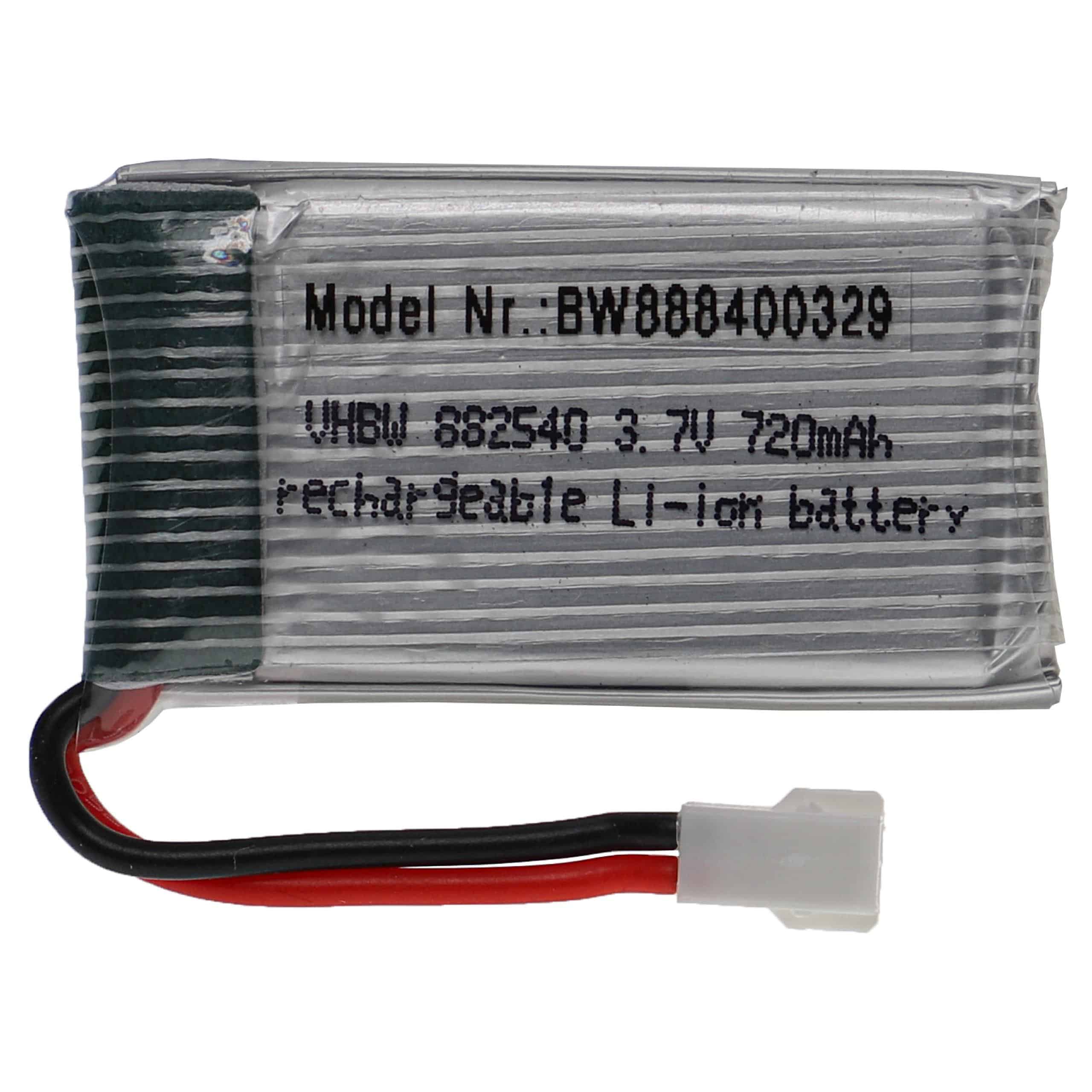 Batterie pour modèle radio-télécommandé - 720mAh 3,7V Li-polymère, XH 2.54 2P