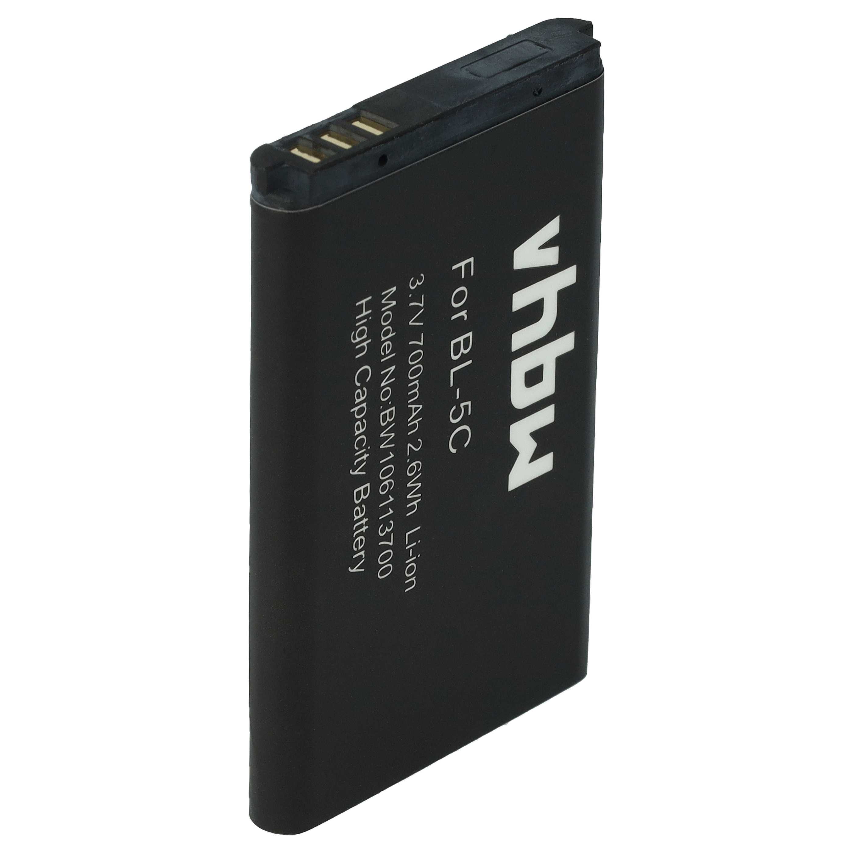 2x Batteria sostituisce Alcatel RTR001F01, 3BN67332AA, 10000058 per cellulare - 700mAh 3,7V Li-Ion 