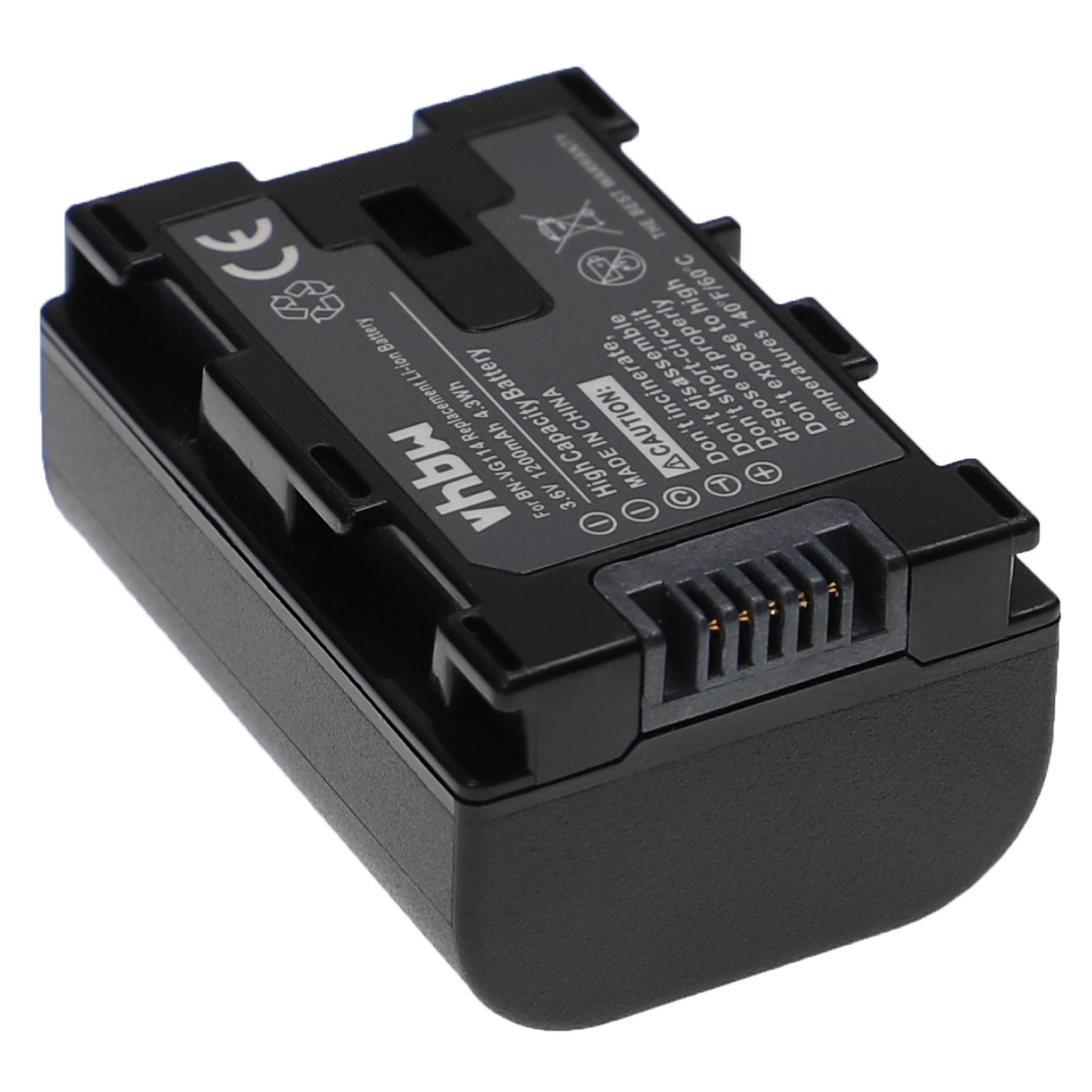 Videocamera Battery Replacement for JVC BN-VG114 - 1200mAh 3.6V Li-Ion