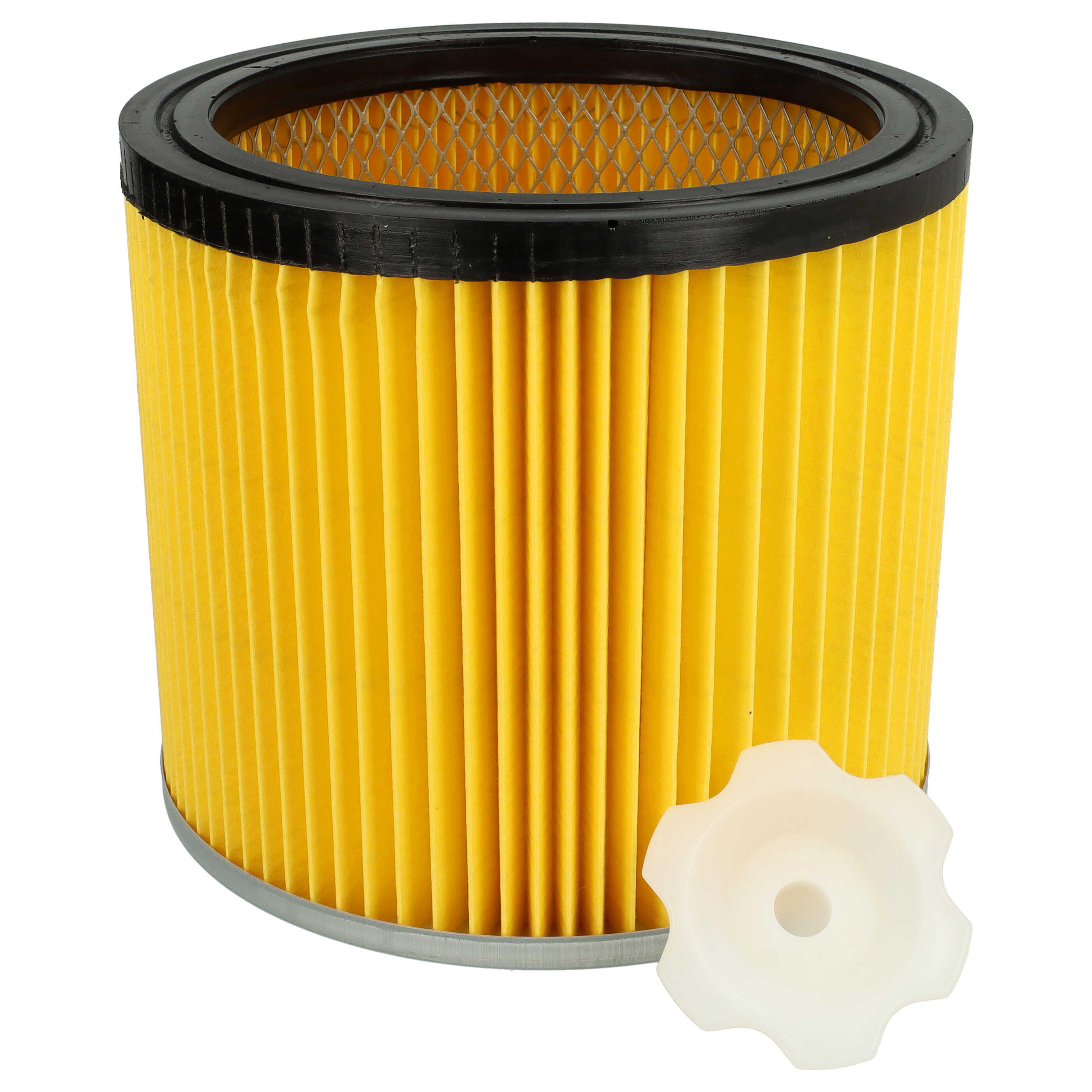 1x cartridge filter replaces Bosch 2 607 432 001, 2607432001 for BoschVacuum Cleaner, black / silver / yellow