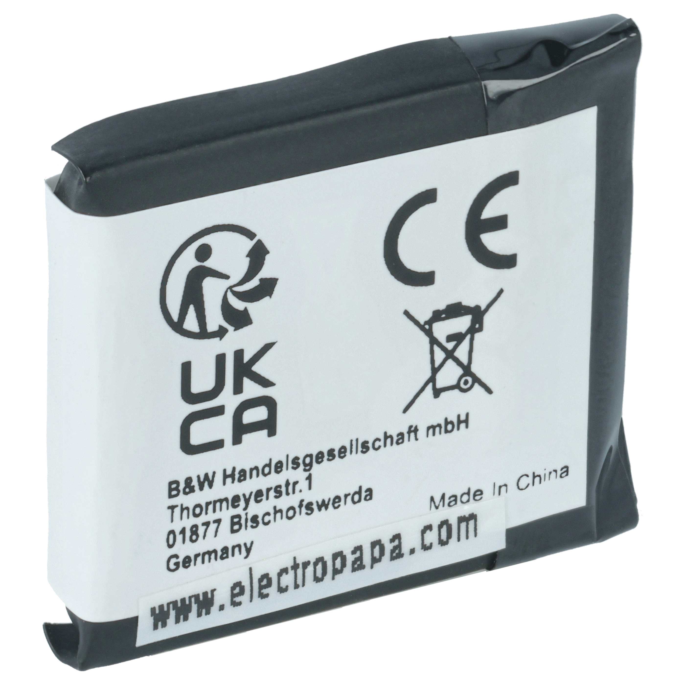 Smartwatch Battery replaces Garmin 361-00098-00 - 410 mAh 3.8 V Li-polymer