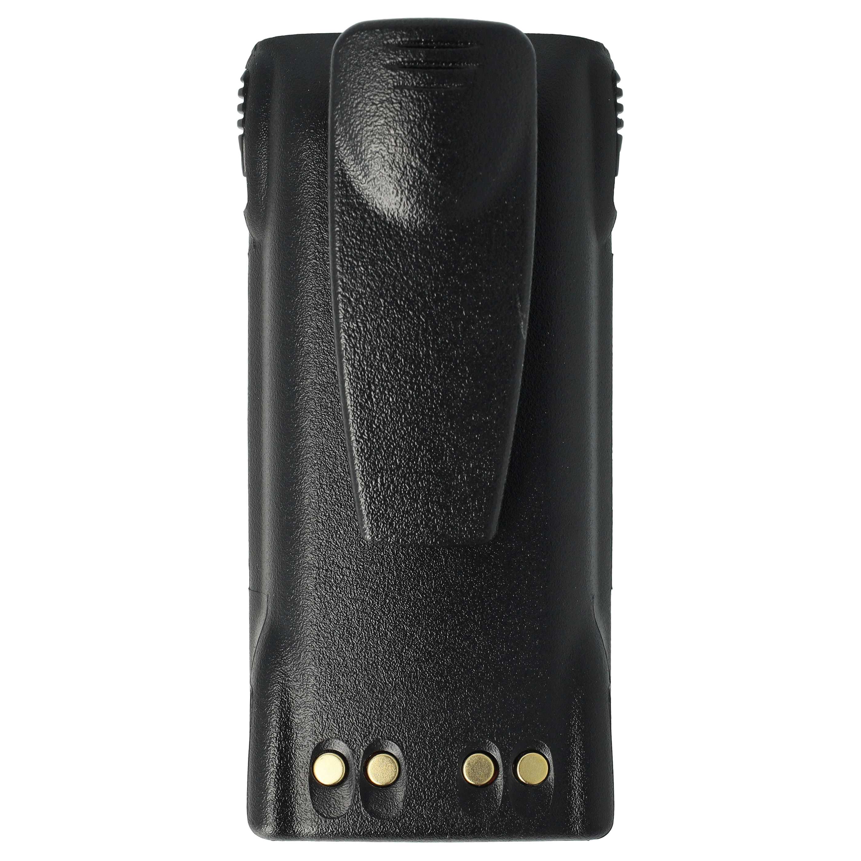 Radio 10x Battery replaces Motorola HMNN4151, HMNN4154, HMNN4158, HMNN4159 - 1500 mAh 7.2 V NiMH + Belt Clip