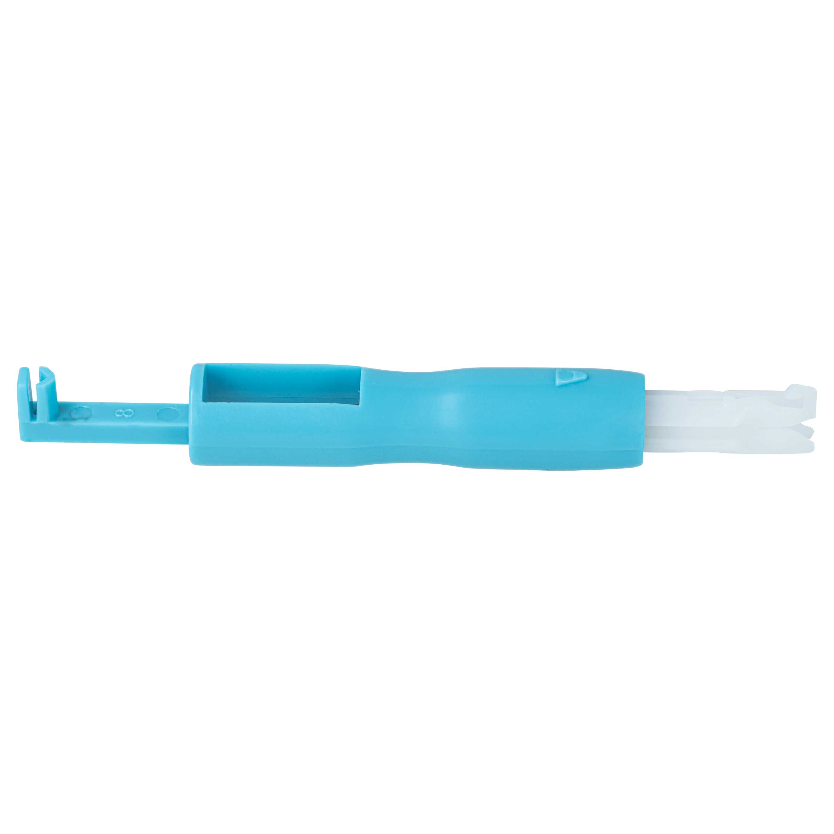 Enhebrador de agujas para máquina de coser - Longitud de 7,2 cm, punta magnética, azul