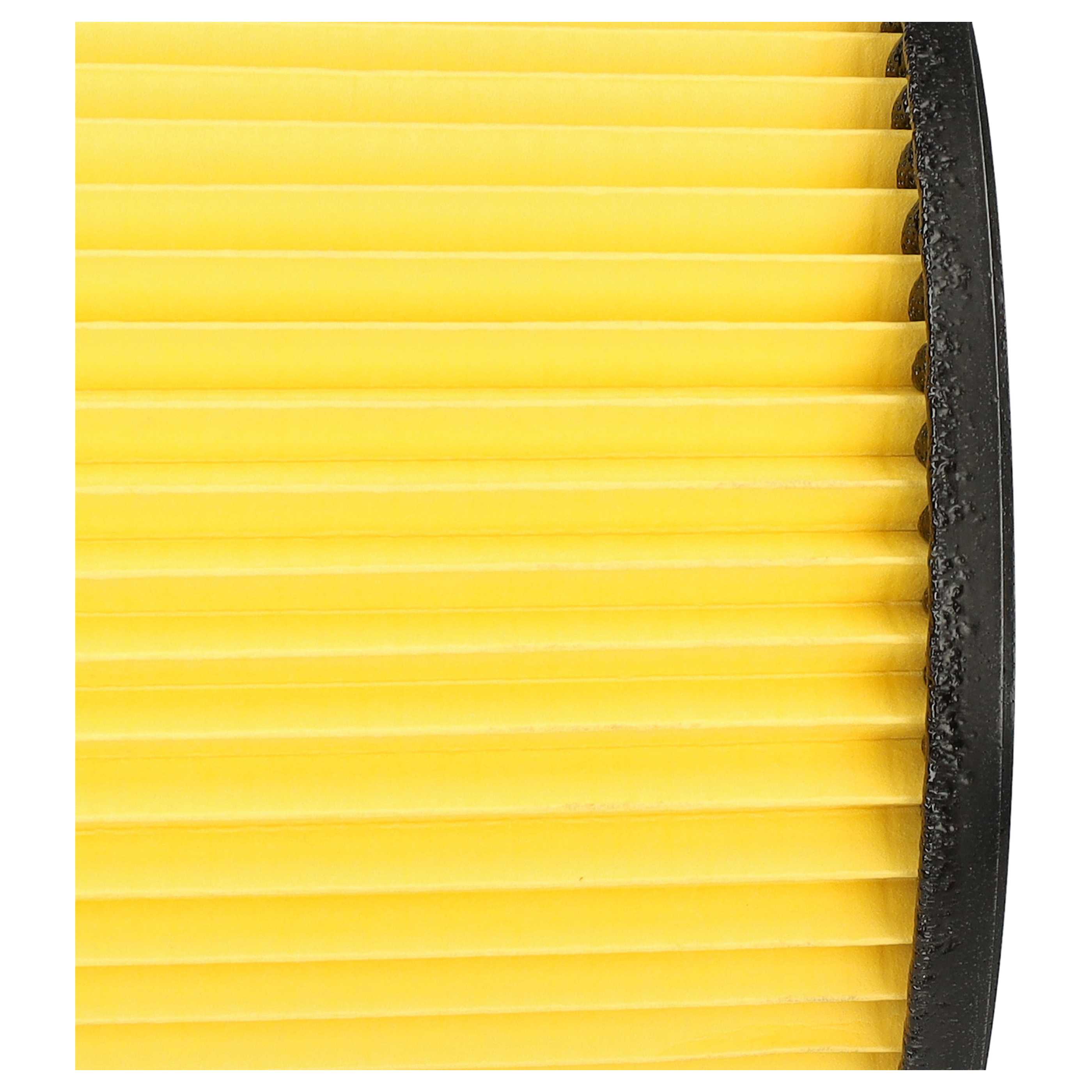 4x cartridge filter replaces Einhell 23.424.25, 23.421.75, 23.421.67 for Ozito Vacuum Cleaner, black / yellow