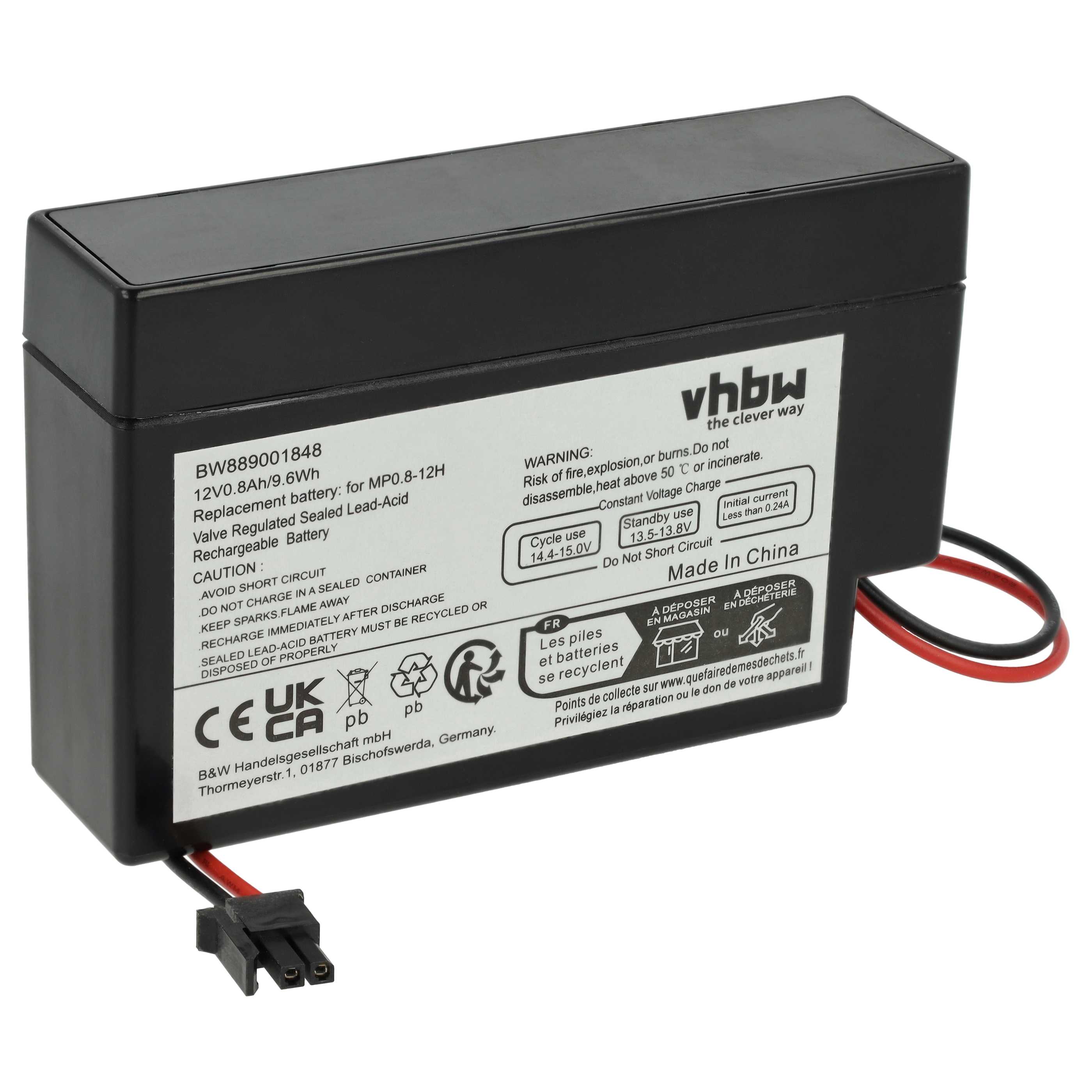 Batteria universale per diversi dispositivi - 800mAh 12V AGM