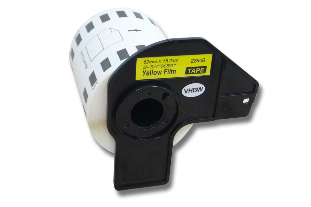 Etiketten als Ersatz für Brother DK-22606 für Etikettendrucker - Premium 62mm x 15,24m + Halter