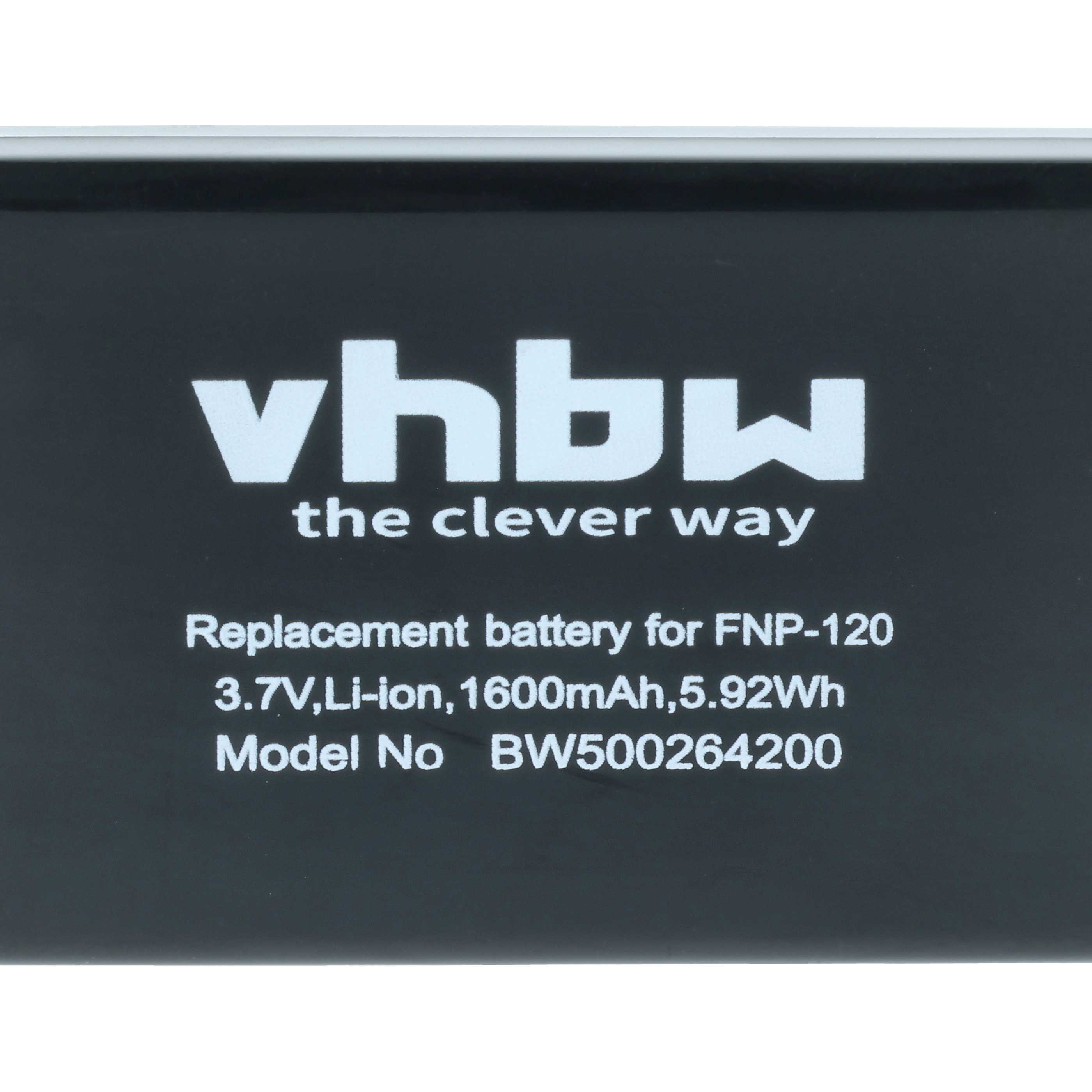 Battery replaces Aiptek ZPT-PM18 - 1600mAh, 3.6V, Li-Ion