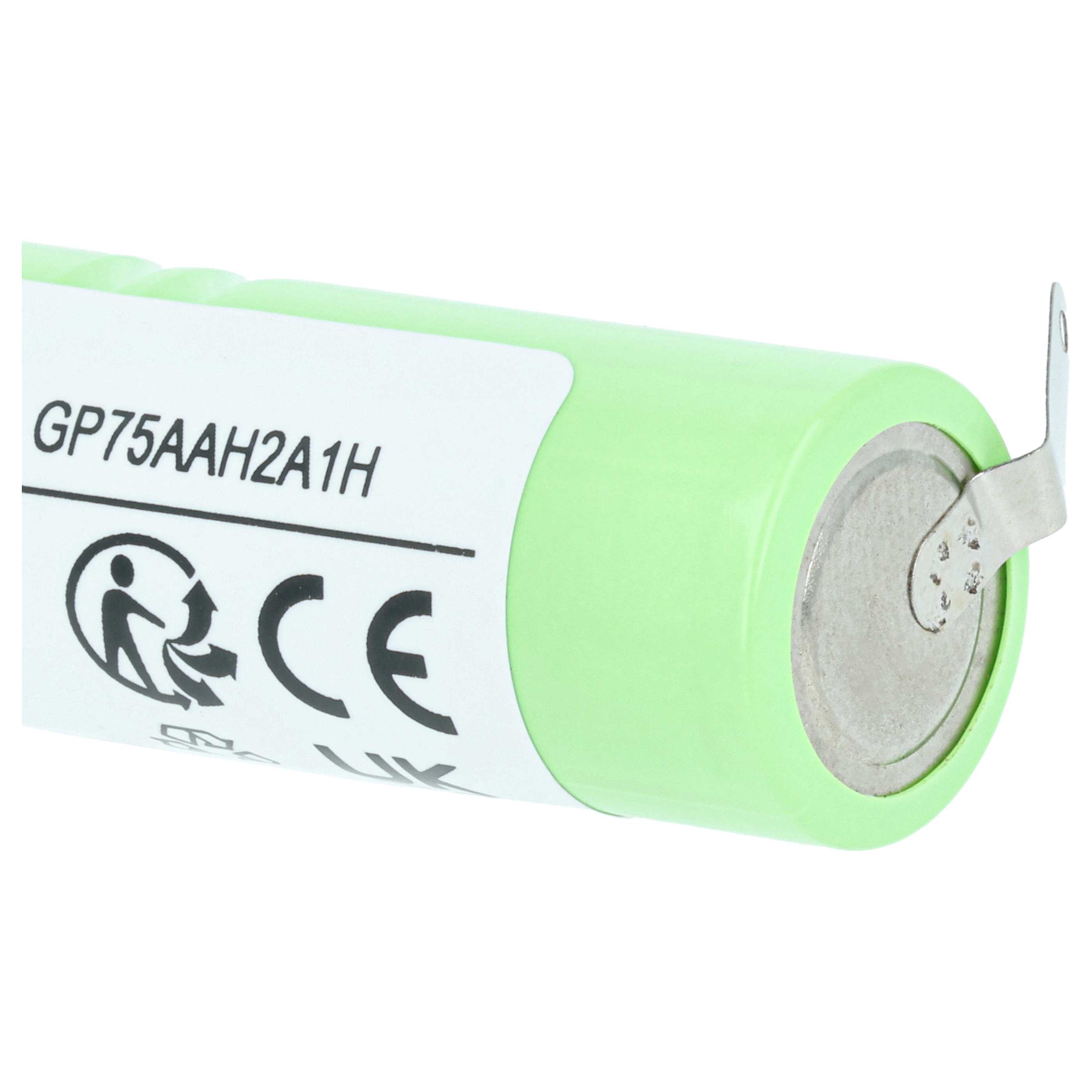 Batteria per spazzolino elettrico sostituisce Omron GP75AAH2A1H - 600mAh 2,4V NiMH
