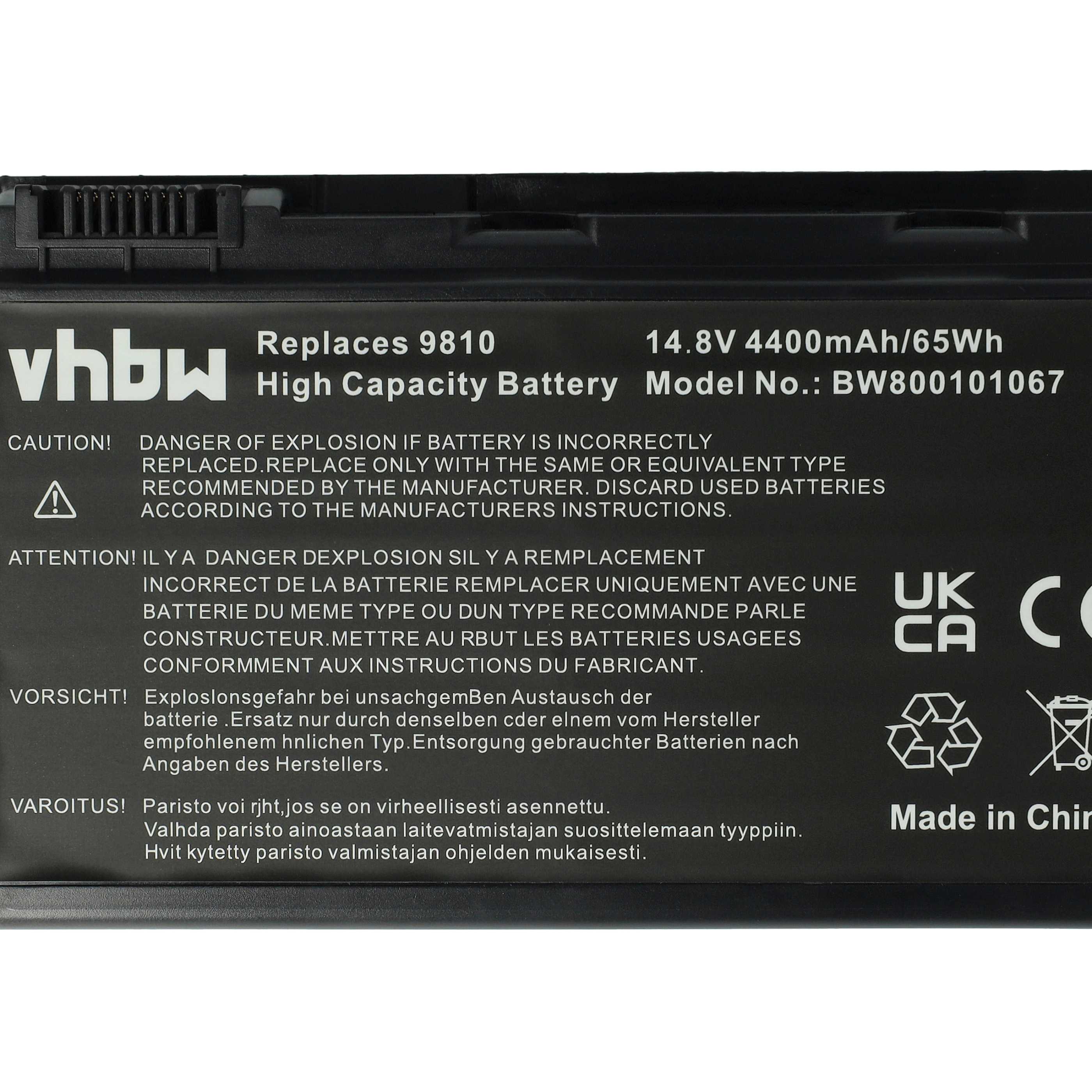 Batería reemplaza Acer BATBL50L6, BATBL50L8H, BATBL50L8L para notebook Acer - 4400 mAh 14,8 V Li-Ion negro