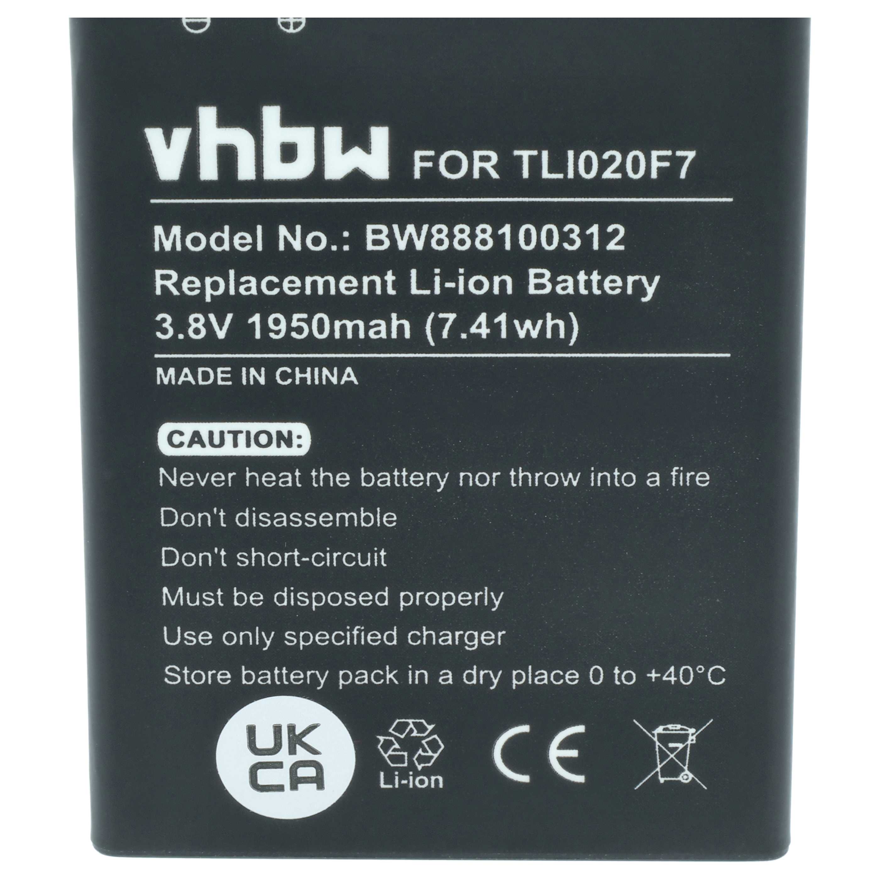 Akumulator do telefonu smartfona zamiennik Alcatel TLI020F7 - 1950 mAh 3,8 V Li-Ion