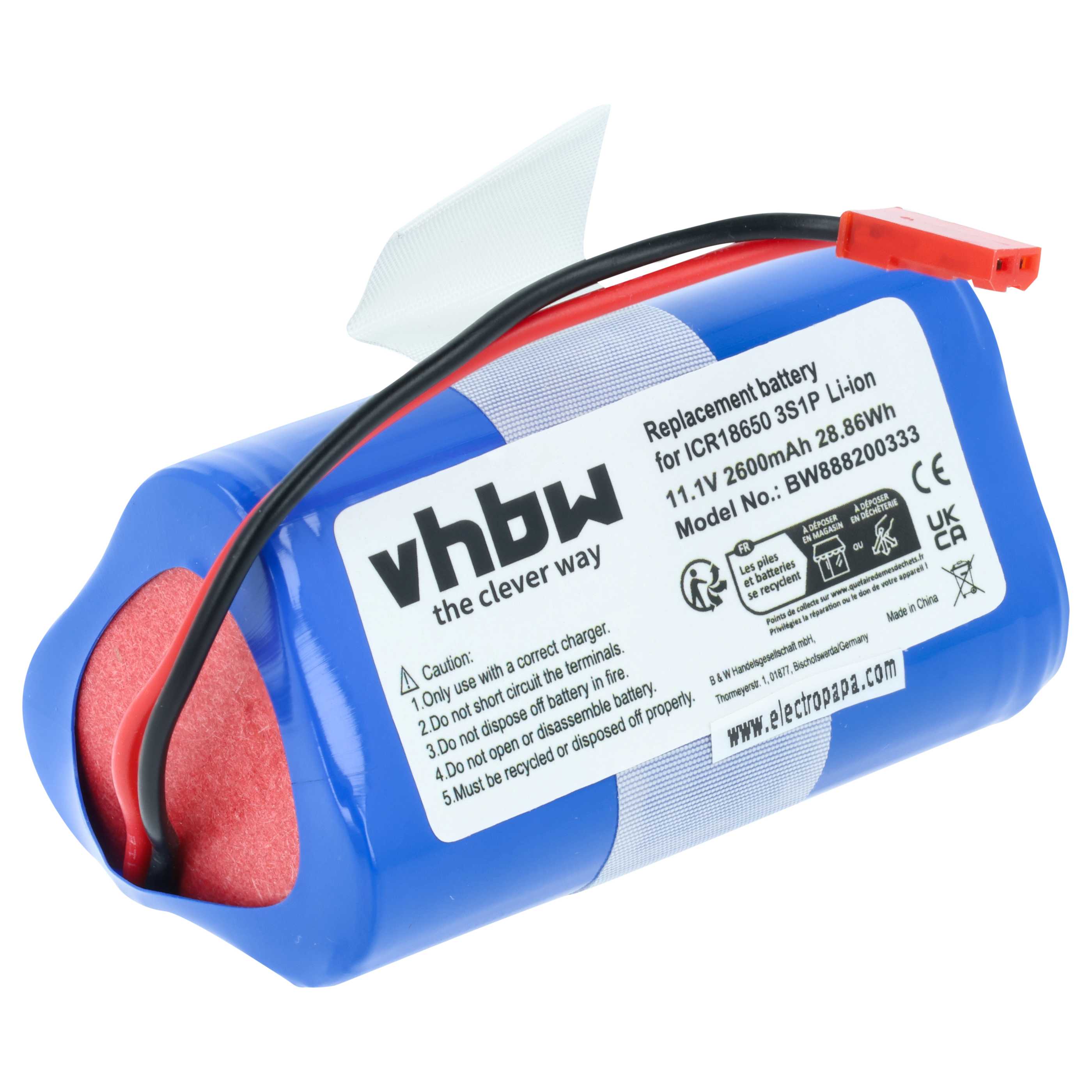 Batteria per robot aspiratore iLife, Electropan - 2600mAh 11,1V Li-Ion