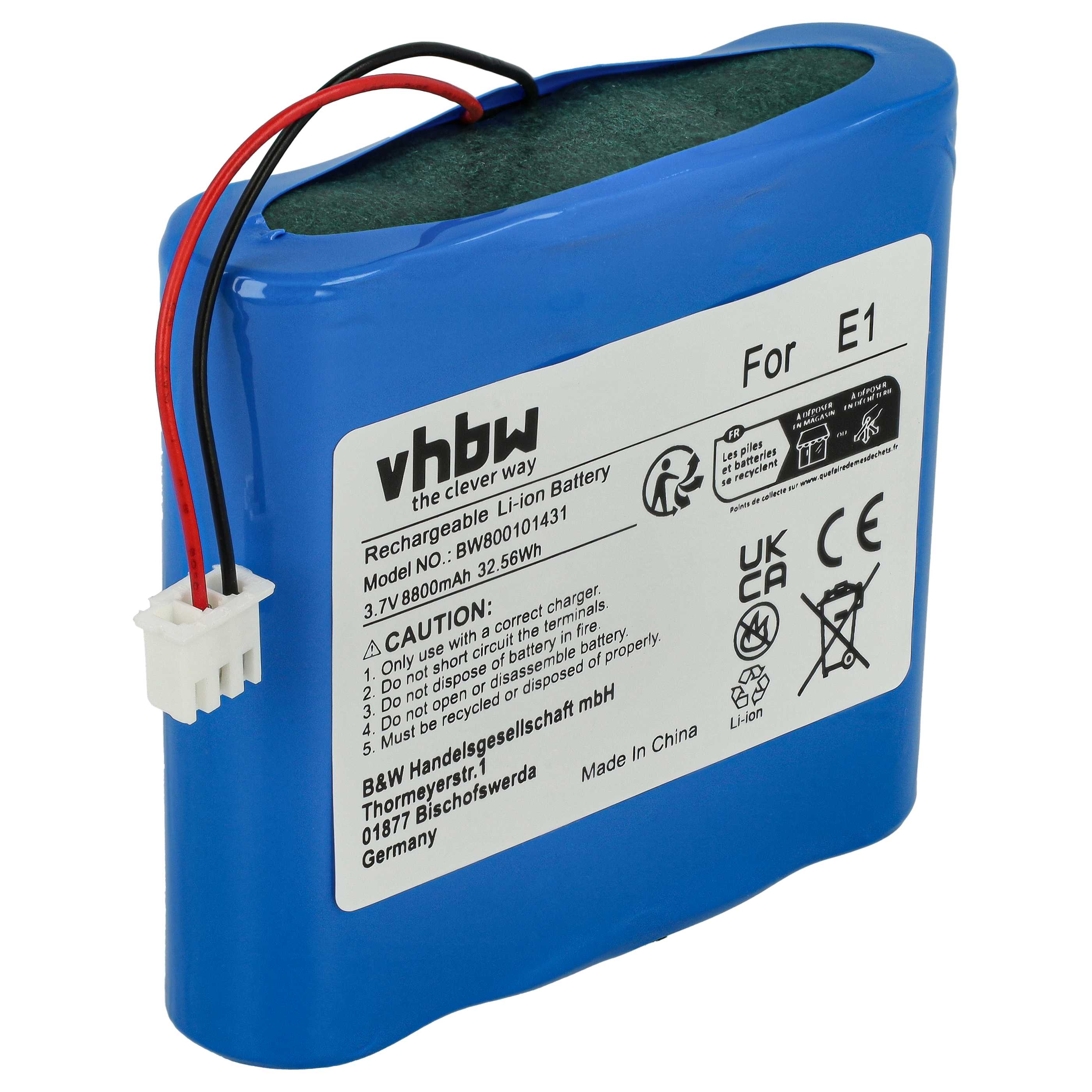 DAB Radio Battery replaces Pure E1 - 8800 mAh 3.7 V Li-Ion