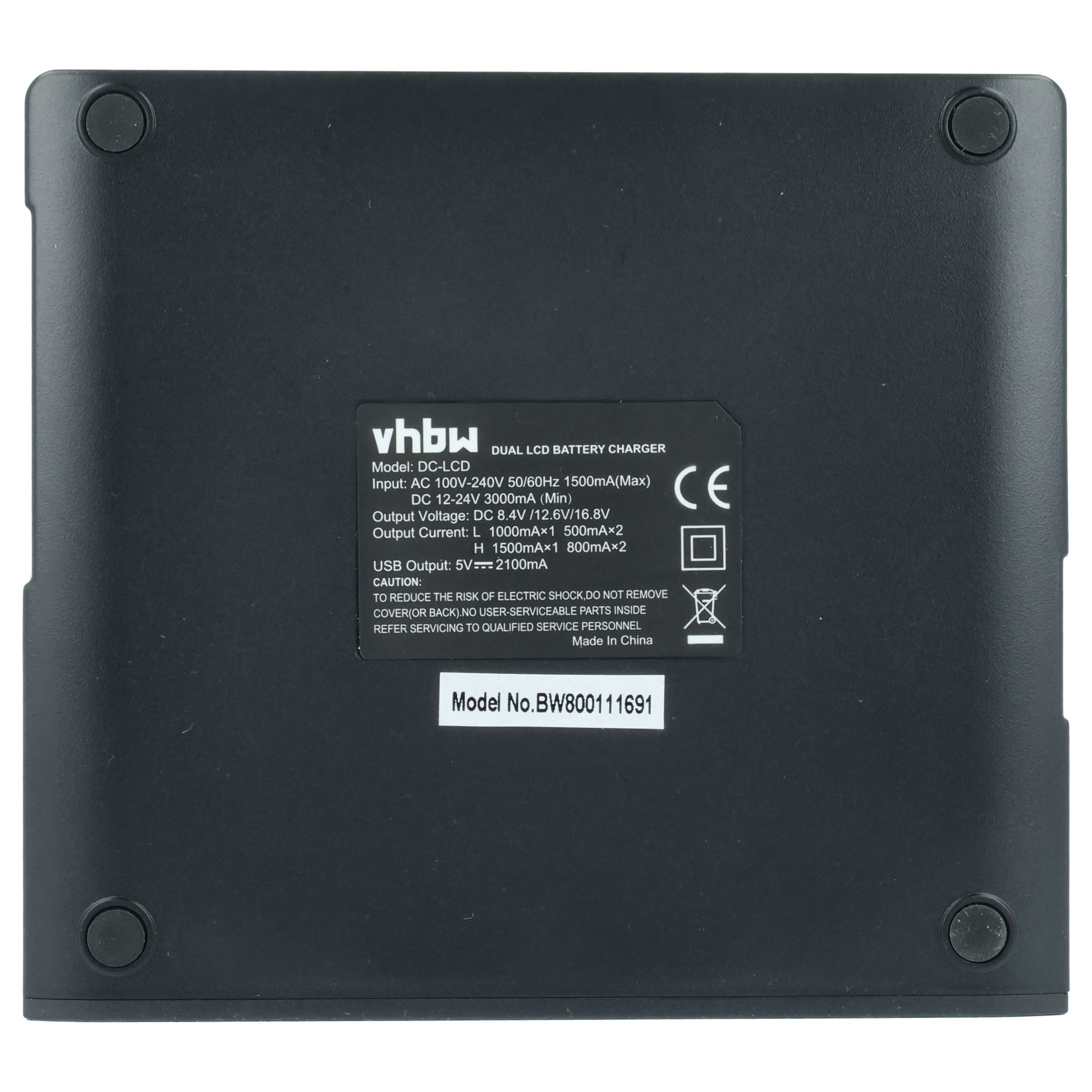 Battery Charger suitable for Leica, Panasonic Lumix Digital Camera etc. - 0.5 / 0.8 / 1.0 / 1.5 A, 8.4/12.6/16