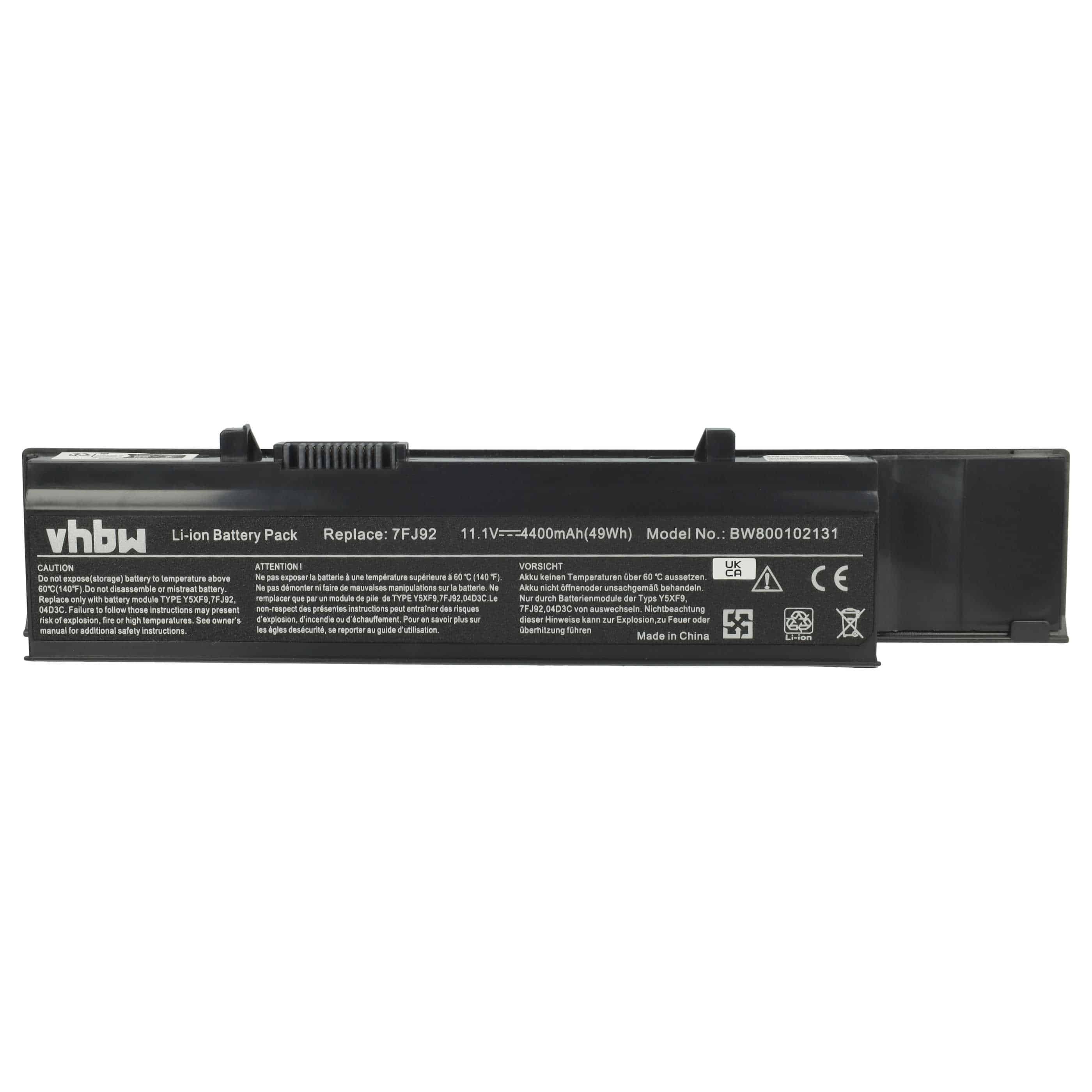 Akumulator do laptopa zamiennik Dell 0TXWRR, 312-0997, 04D3C, 04GN0G - 4400 mAh 11,1 V Li-Ion, czarny