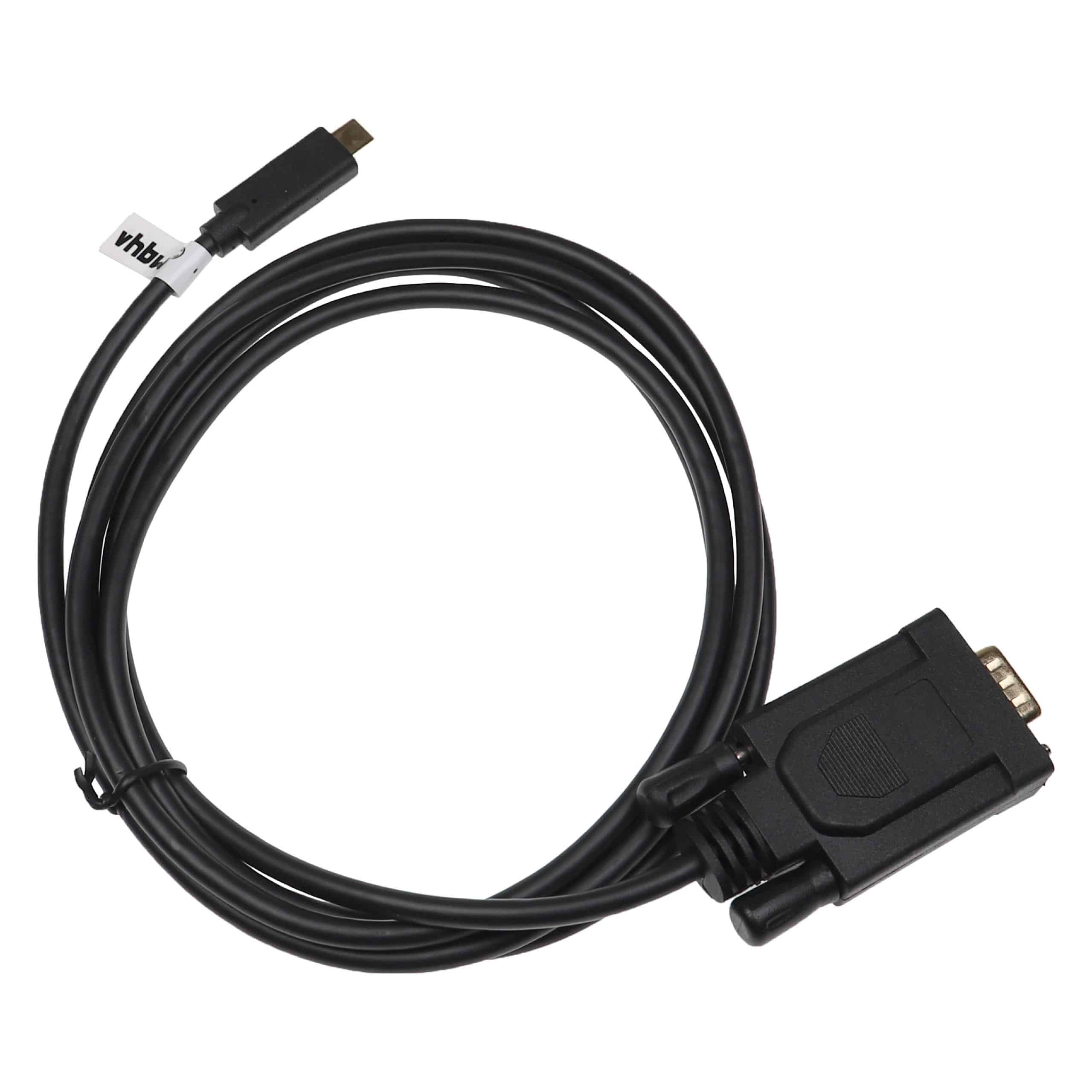 vhbw Adaptateur USB C vers VGA pour PC, moniteur, télévision, projecteur - Câble adaptateur USB-VGA, 180 cm