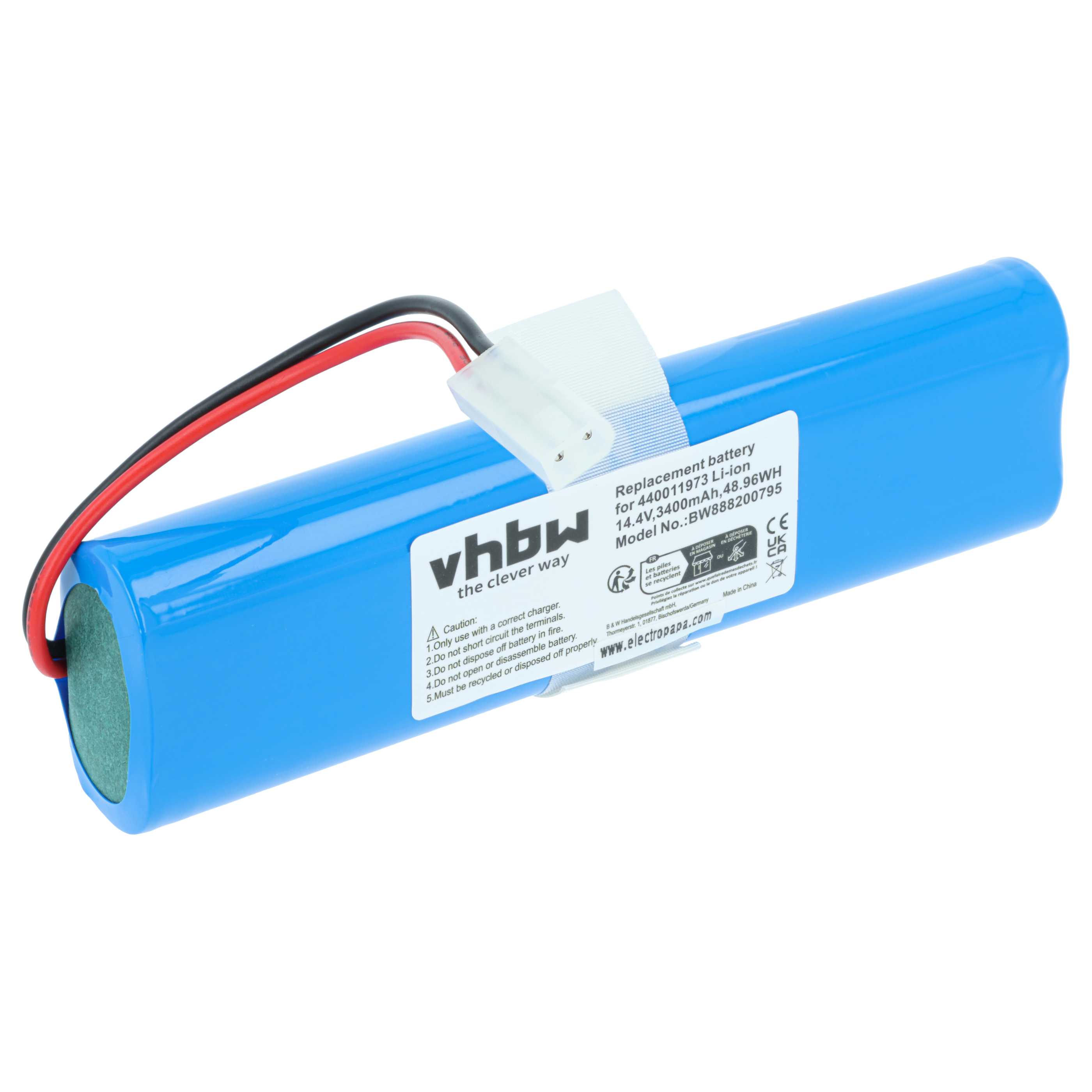 Batteria sostituisce Hoover 440011973 per robot aspiratore - 3400mAh 14,4V Li-Ion