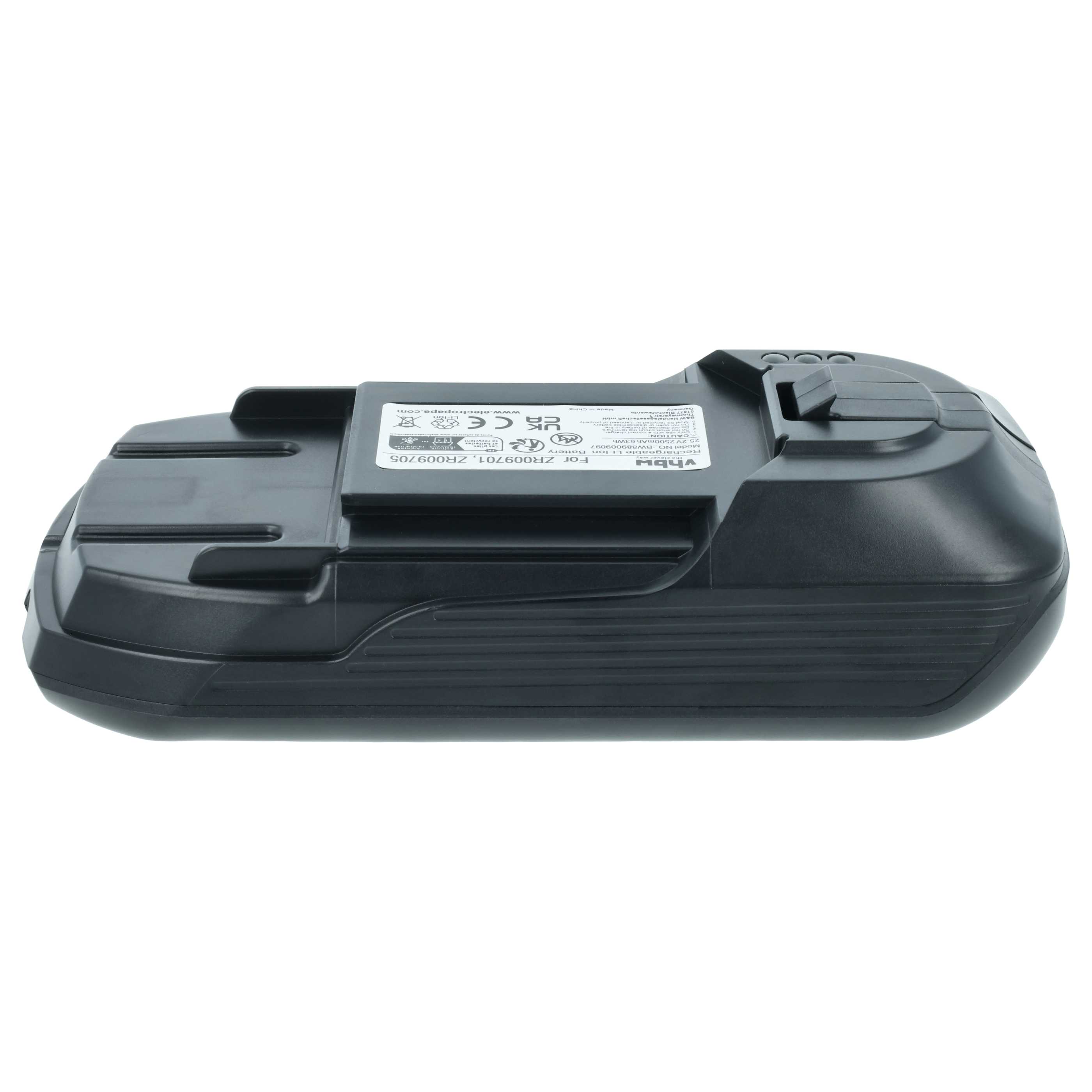 Battery replaces Rowenta ZR009705, ZR009701 for Rowenta 2500mAh, 25.2V, Li-Ion
