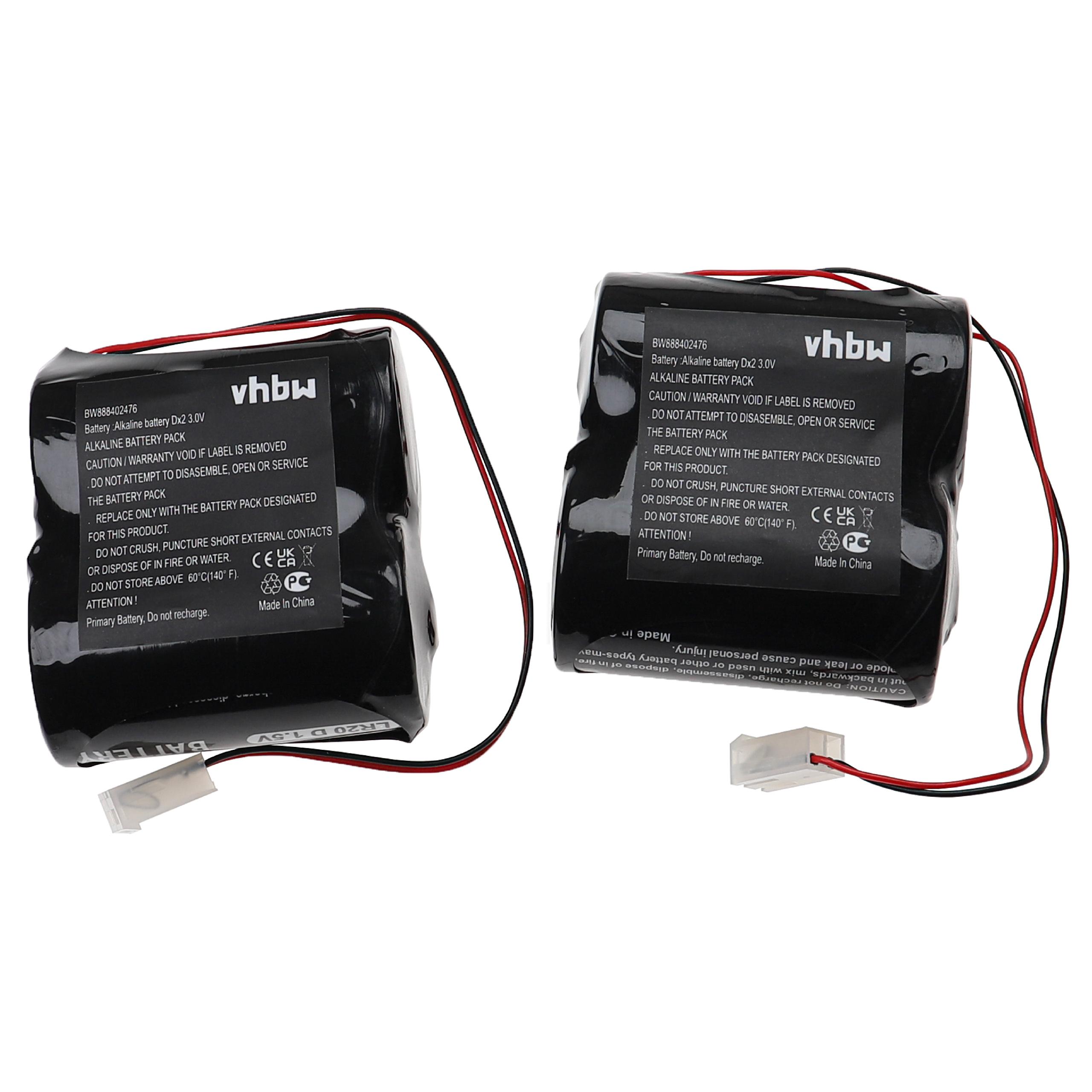 Alarm System Battery (2 Units) Replacement for ABUS FU2986 - 15Ah 3V Alkali-Mangan
