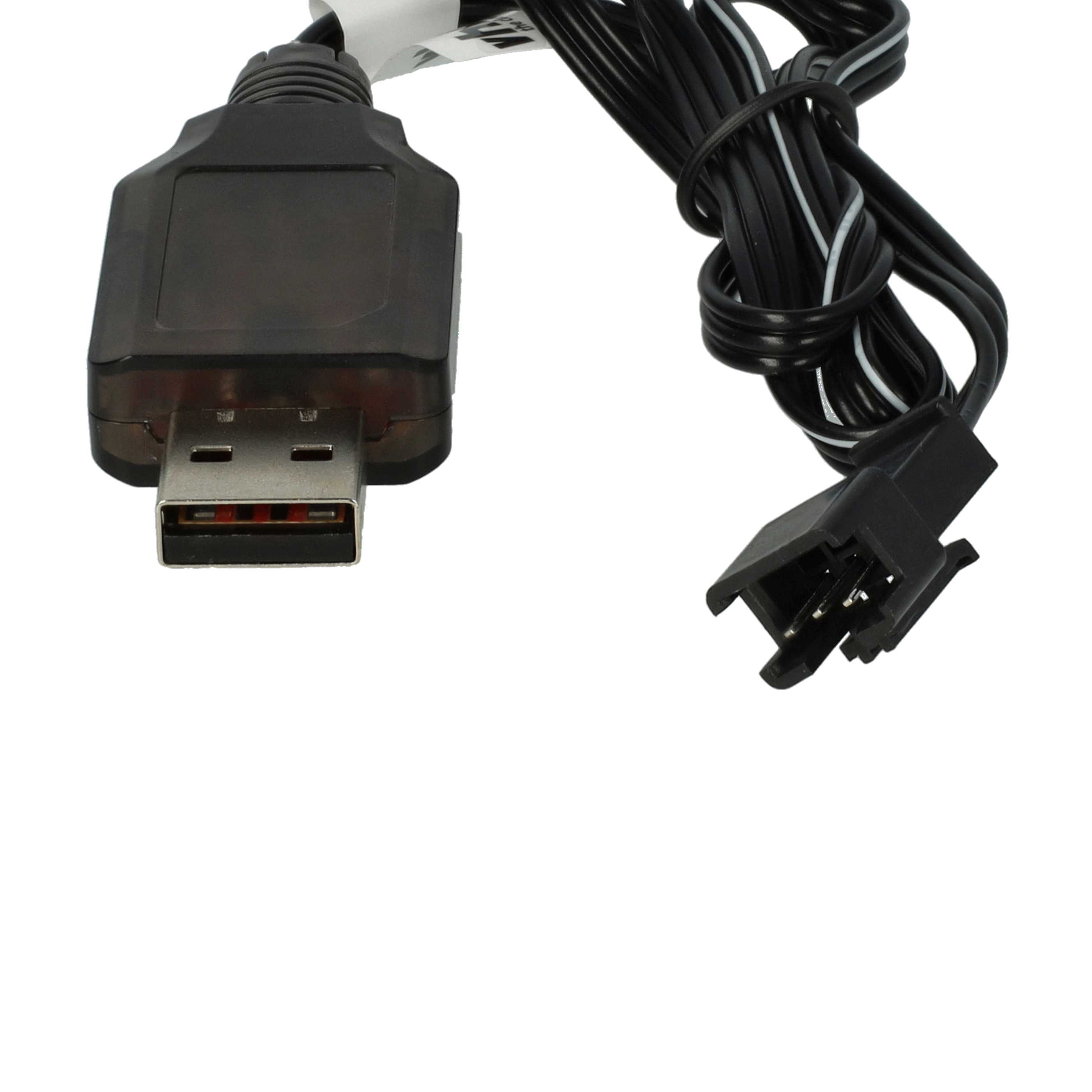 USB-Ladekabel passend für RC-Akkus mit SM-3P-Anschluss, RC-Modellbau Akkupacks - 60cm 6,4V