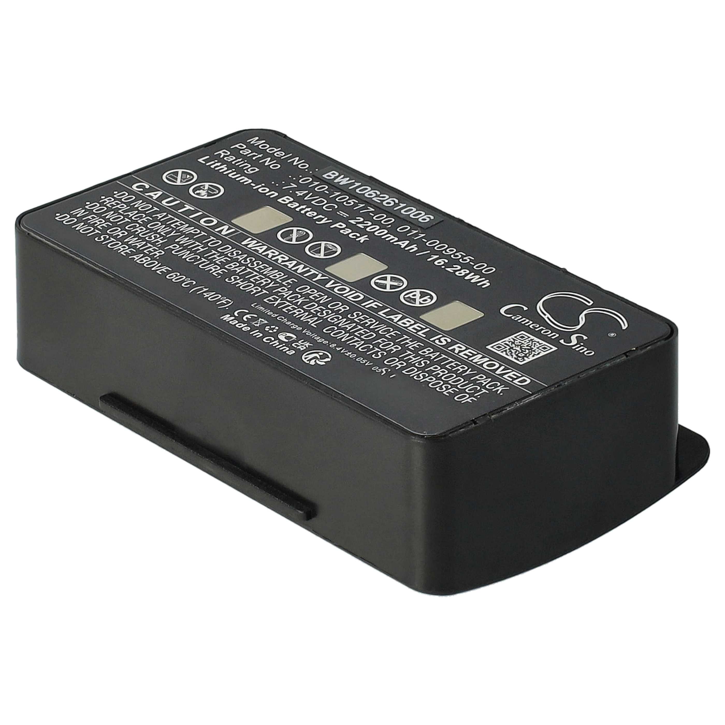 Batteria sostituisce Garmin 010-10517-00, 010-10517-01 per navigatore Garmin - 2200mAh 7,4V Li-Ion