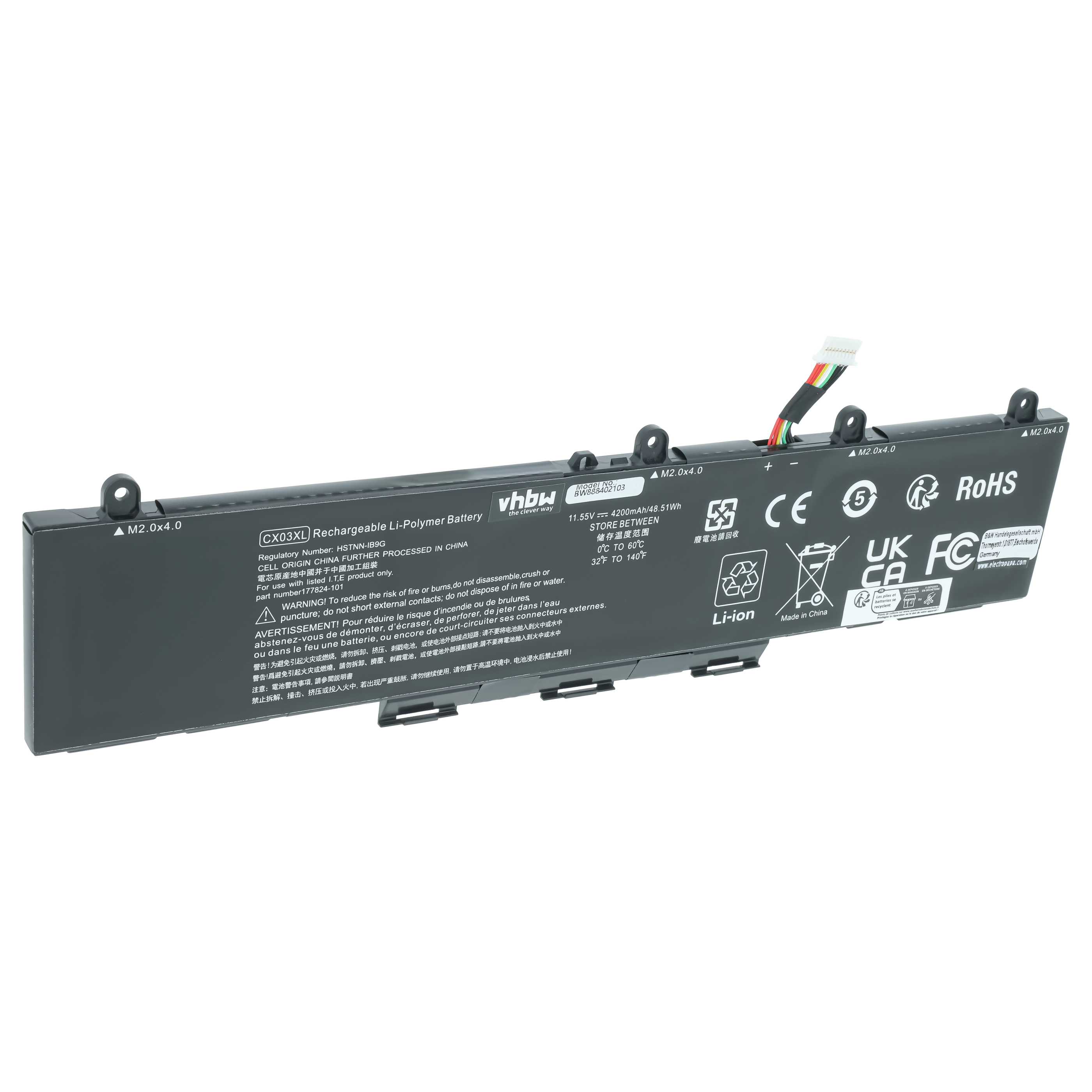 Akumulator do laptopa zamiennik HP CX03053XL, CX03XL, L77624-421, HSTNN-LB8R - 4200 mAh 11,55 V LiPo