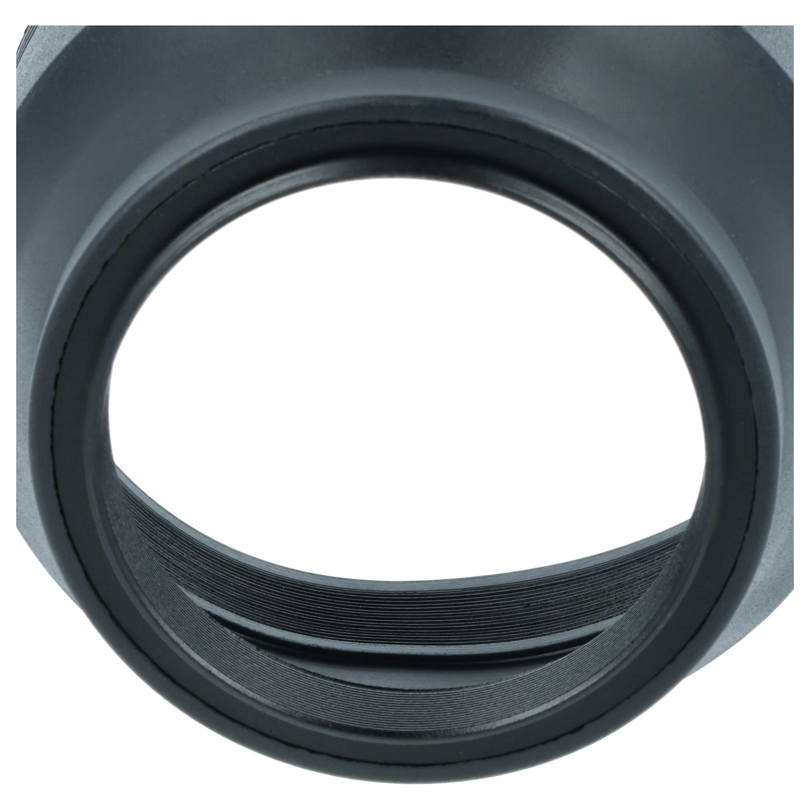 Lens Hood suitable for Fujifilm, Leica, Pentax, Panasonic Camera with 49 mm Diameter etc., rubber, black
