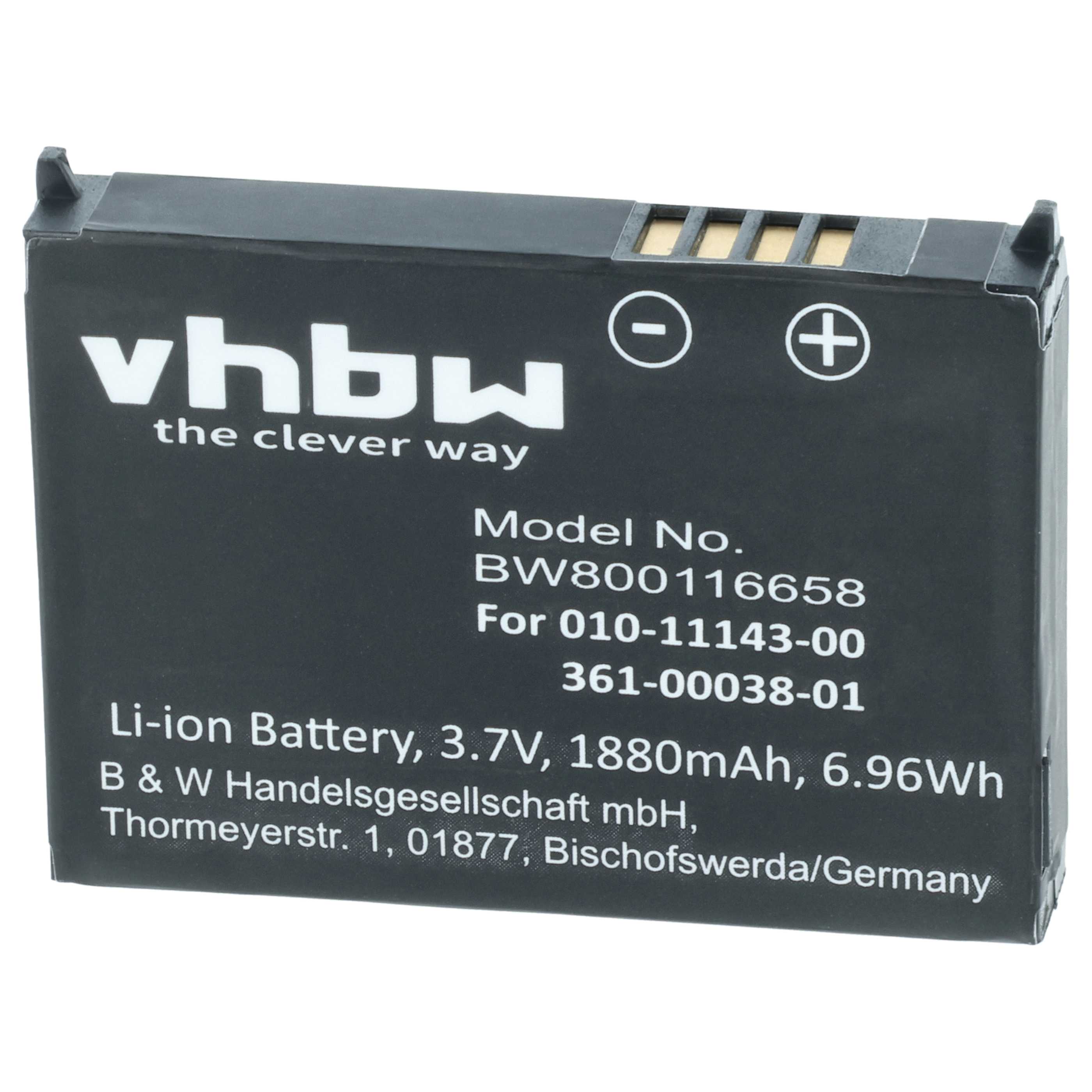 Akumulator do nawigacji GPS zamiennik Garmin 010-11143-00, 361-00038-01 - 1880 mAh 3,7 V Li-Ion