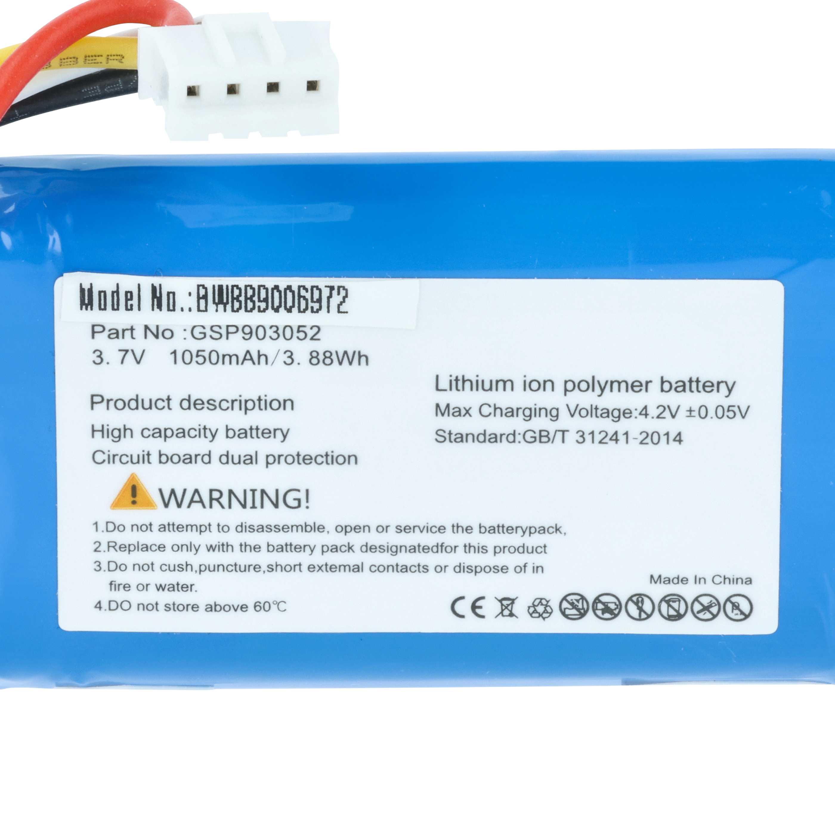 Akumulator do głośnika zamiennik JBL GSP903052 - Li-Ion 1050mAh