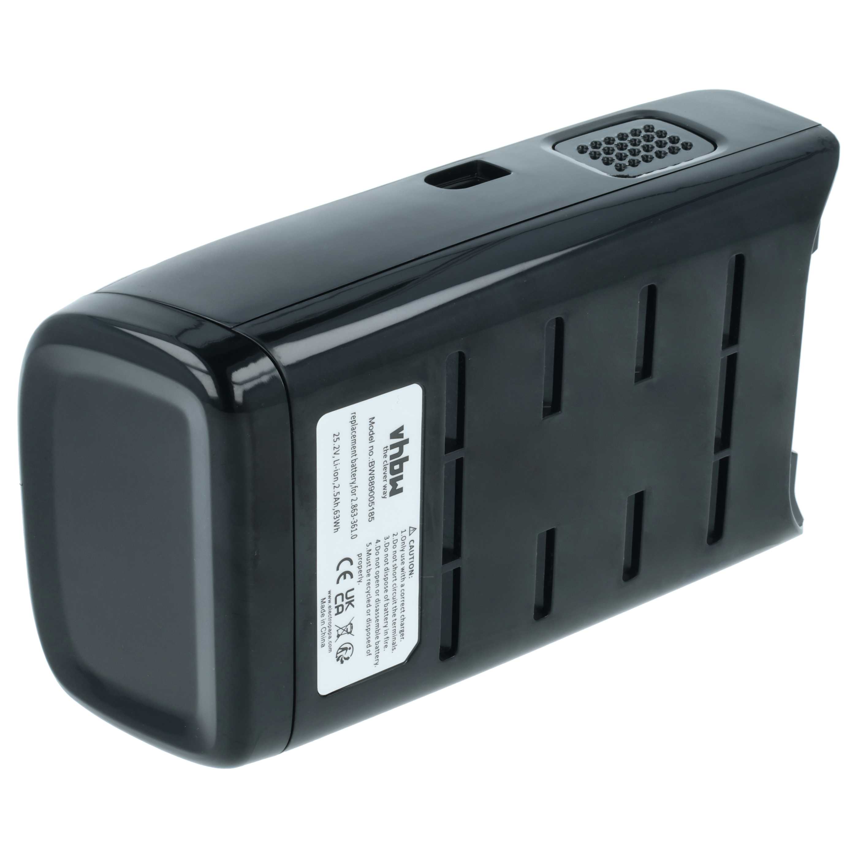 Battery replaces Kärcher 2.863-361.0 for Kärcher 2500mAh, 25.2V, Li-Ion