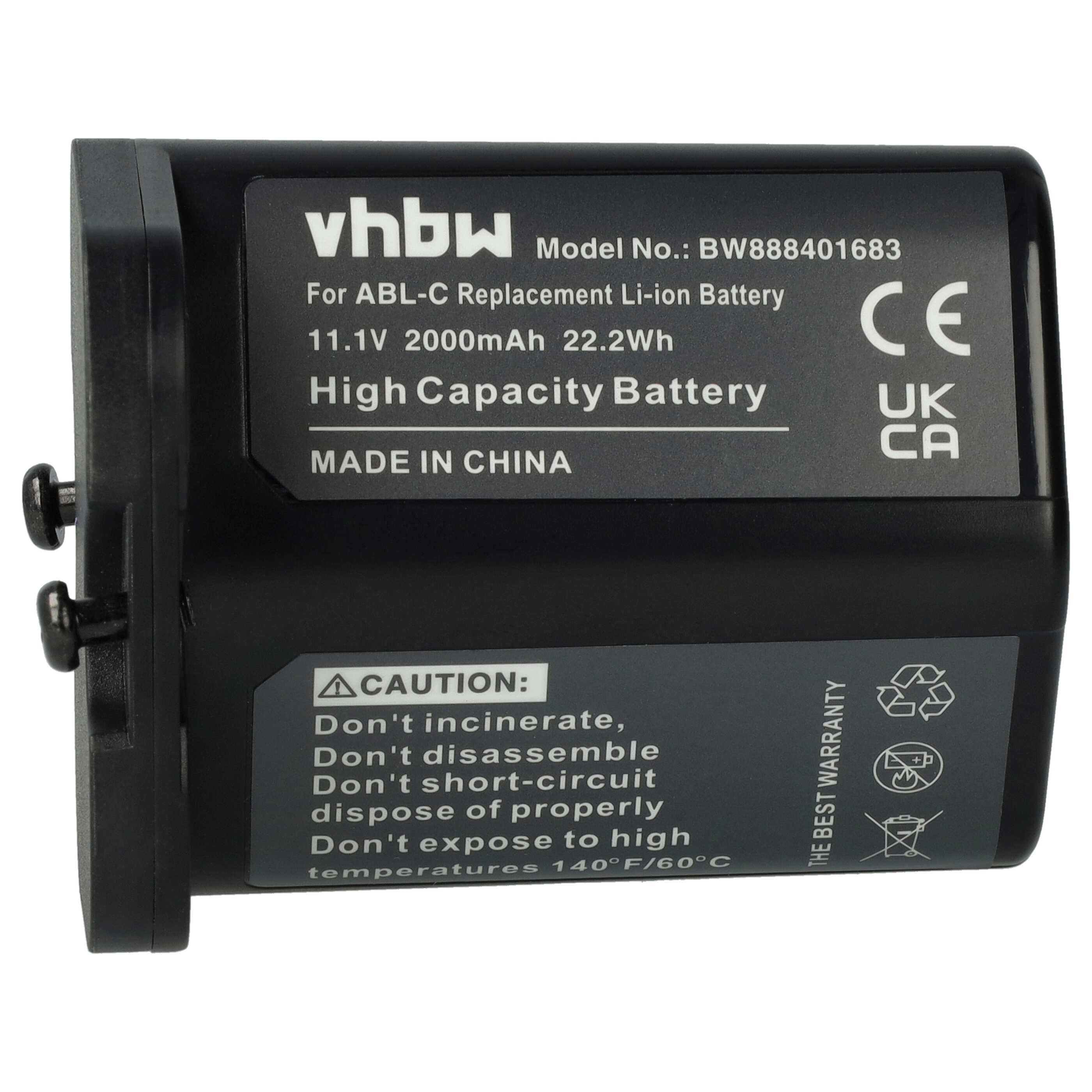 Battery Replacement for iRobot M611020, ABL-C for - 2000mAh, 10.8V, Li-Ion