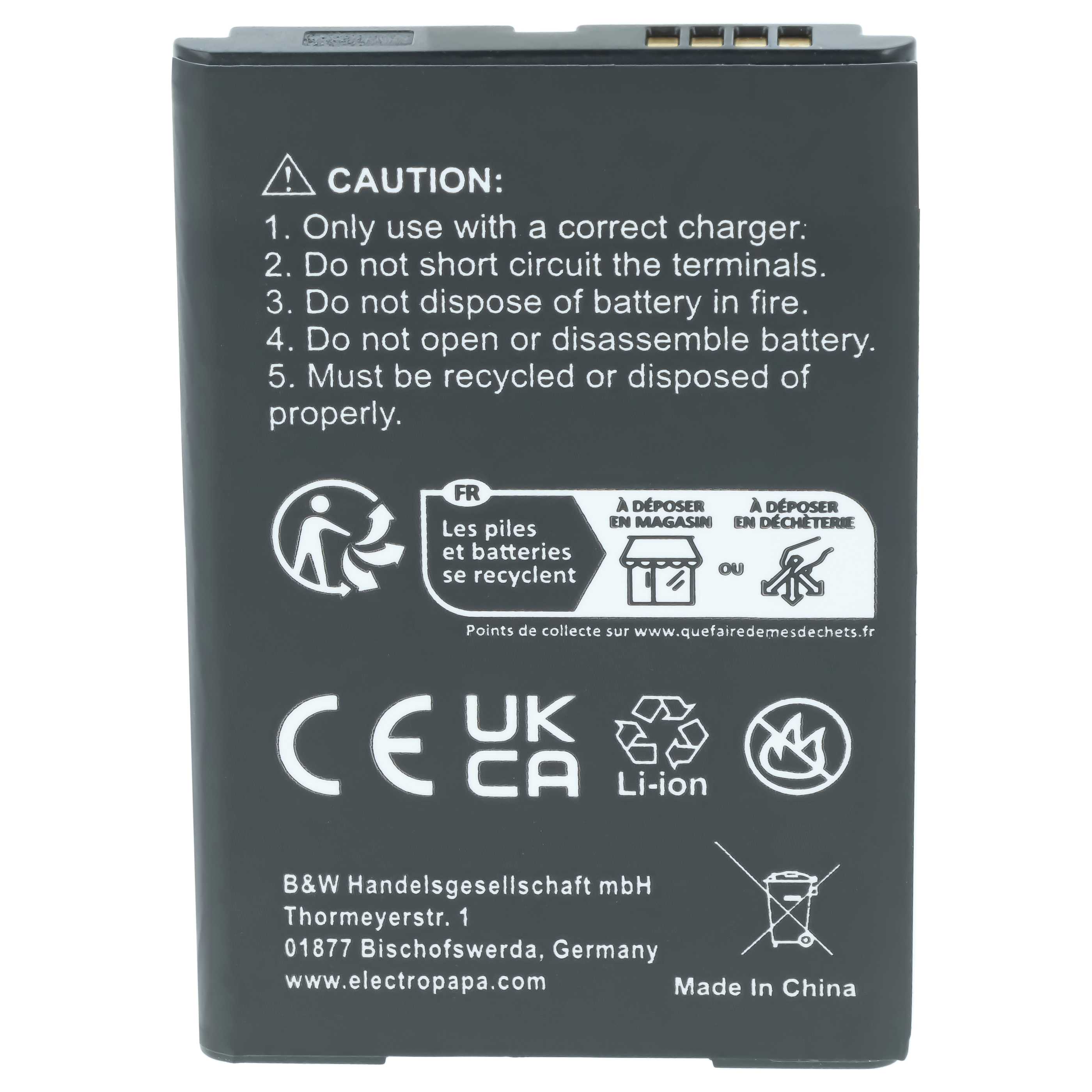 Akku als Ersatz für BlackBerry BAT-14392-001, M-S1, ACC14392-001 für Blackberry - 1500mAh 3,7V Li-Ion