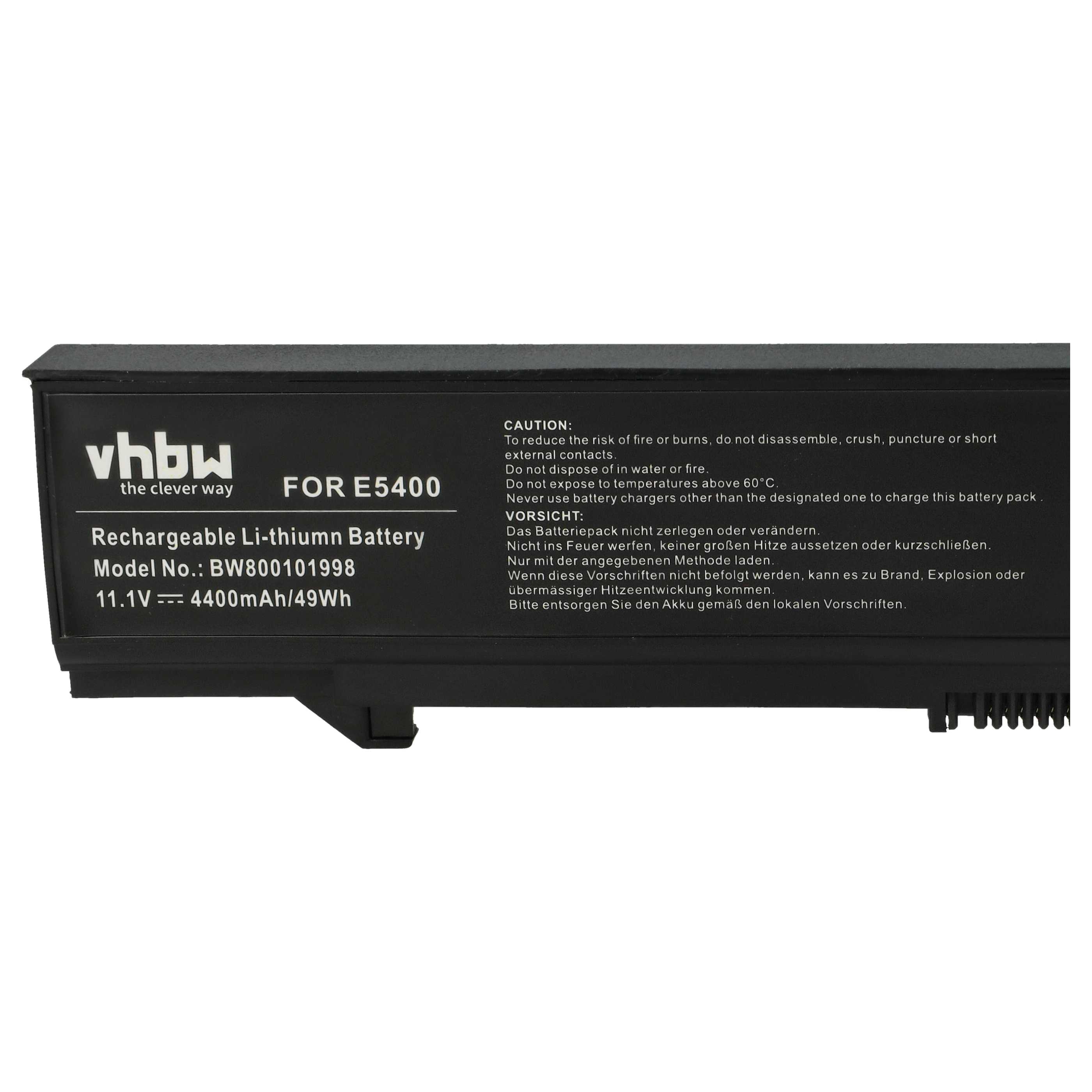 Batteria sostituisce Dell 312-0762, 312-0769, 451-10616 per notebook - 4400mAh 11,1V Li-Ion argento grigio
