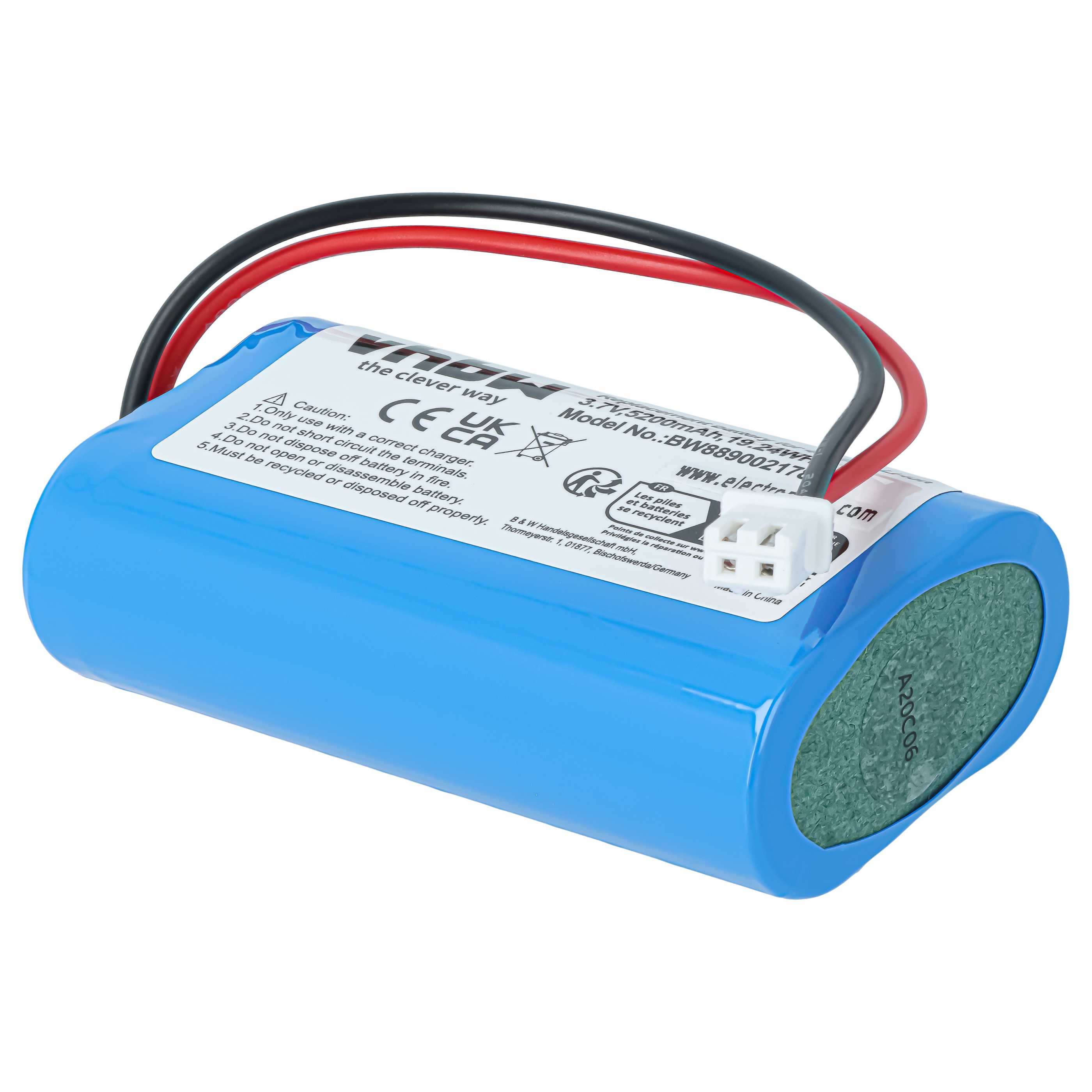 2x Batería para (5200 mAh, 3,7 V, Li-Ion)