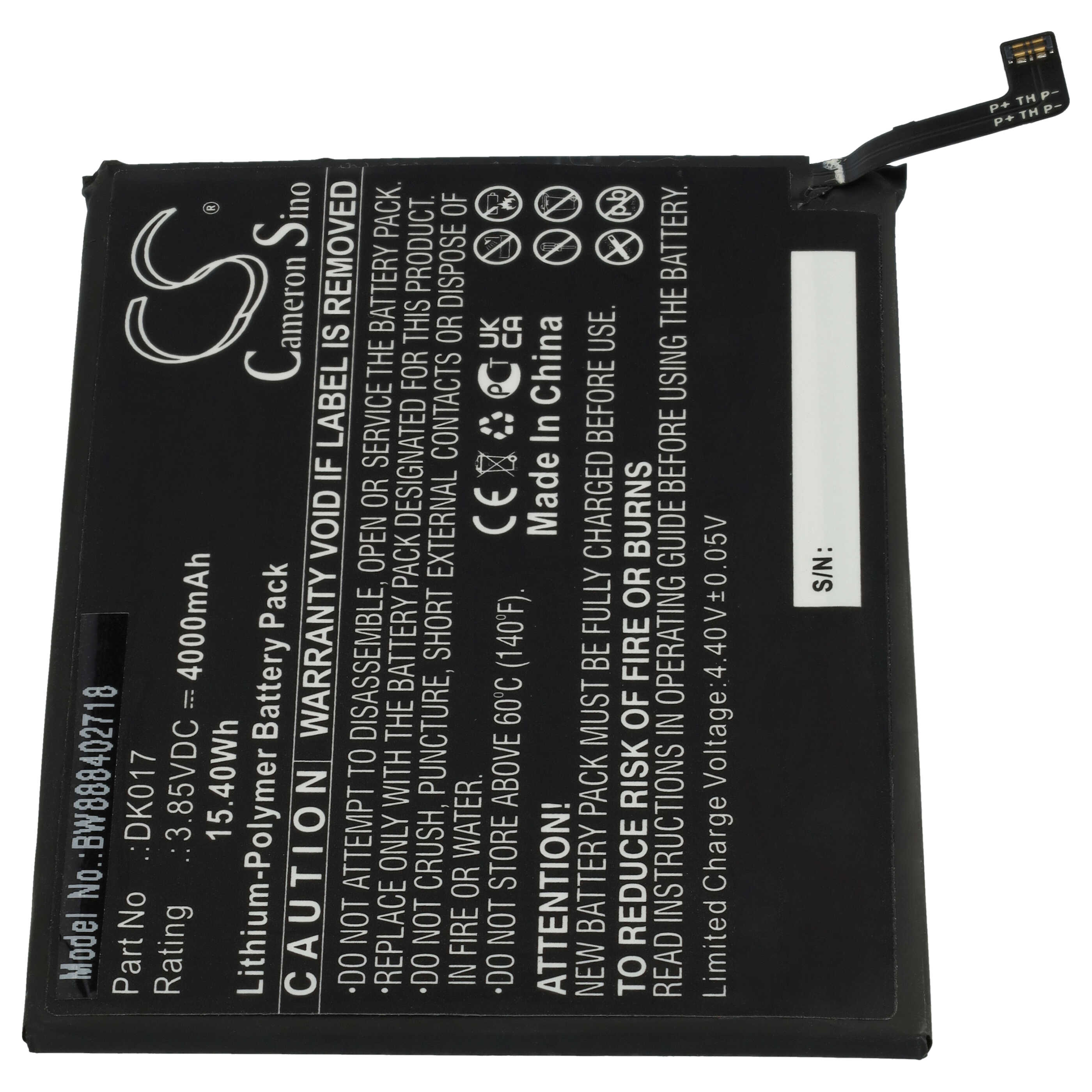 Akumulator do telefonu smartfona zamiennik Blackview DK017 - 4000 mAh 3,85 V LiPo