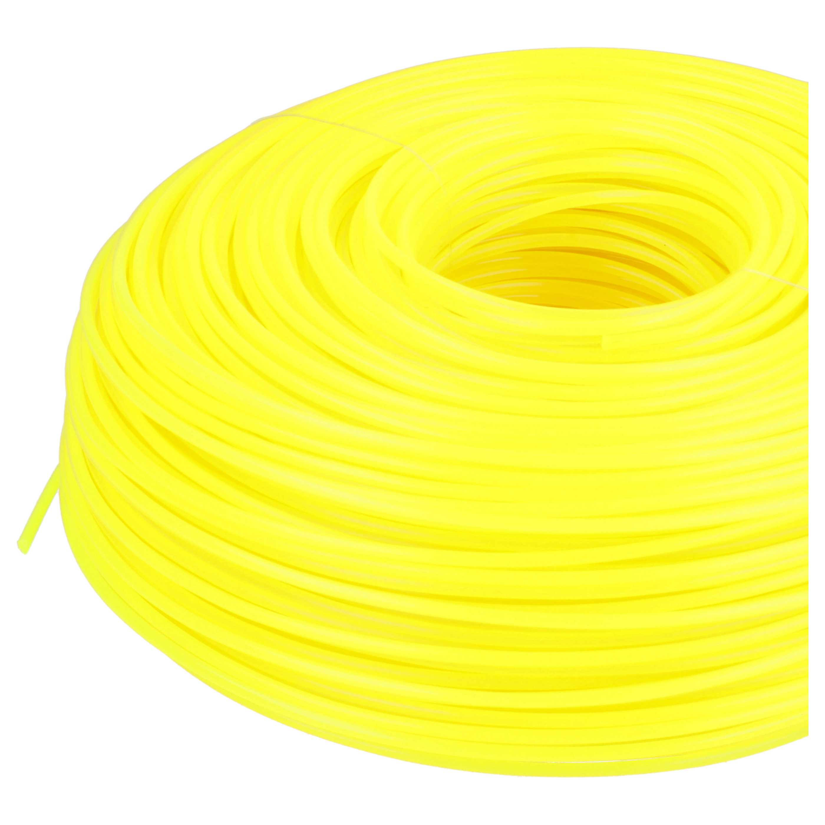 2x Line suitable for Bosch Makita Lawn Mower, Grass Trimmer - Trimmer Line Yellow, 2 mm x 100 m, Round